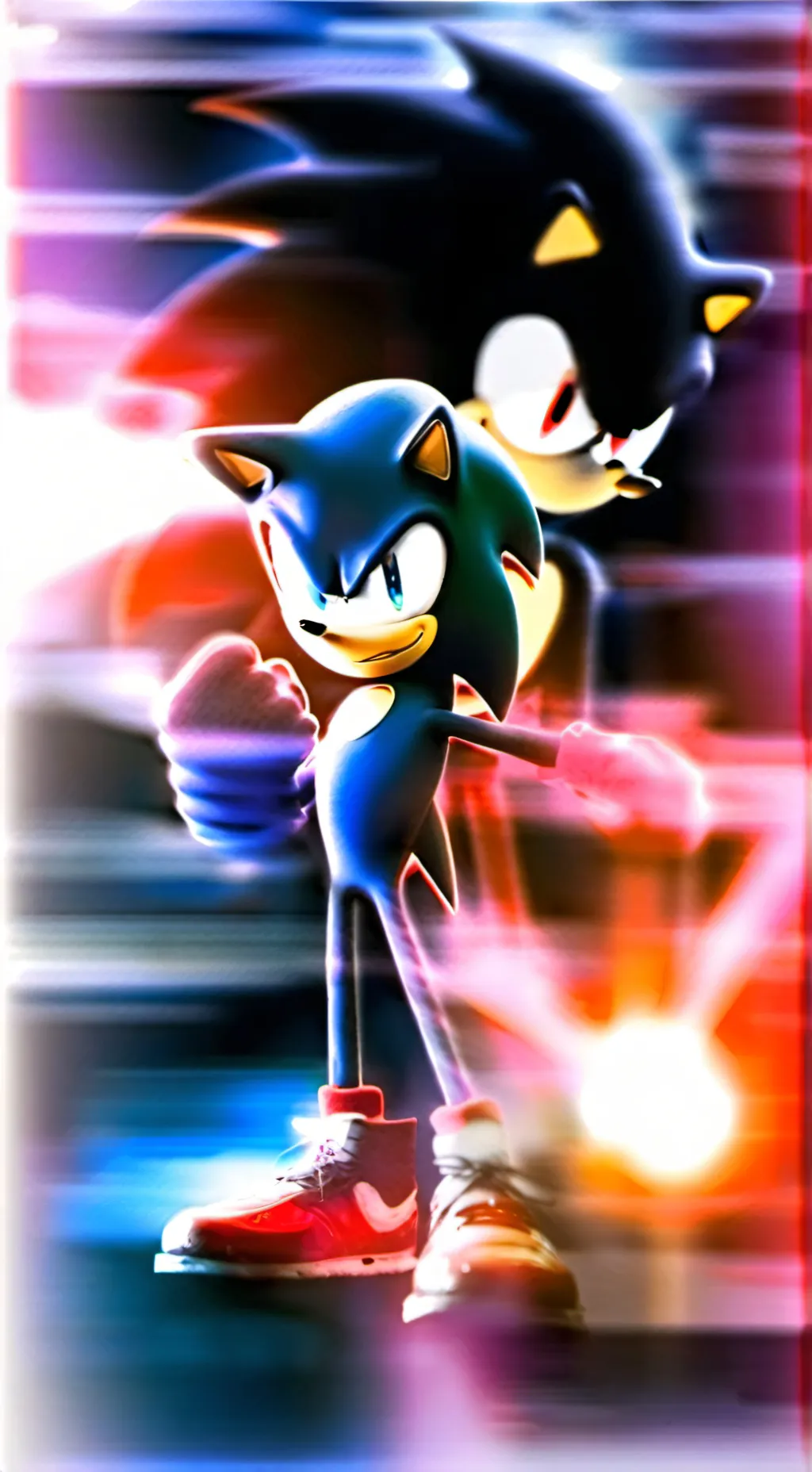 ai character: Sonic y Shadow  background