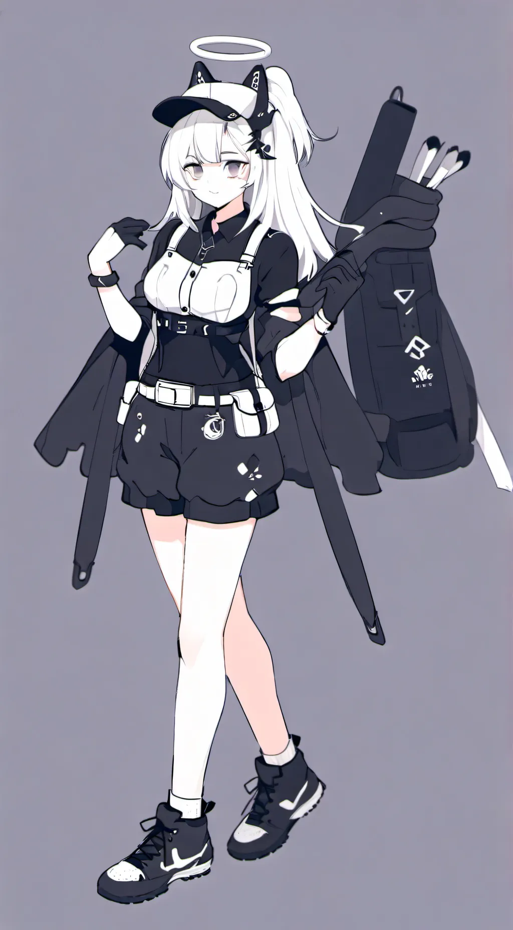 ai character: violet background