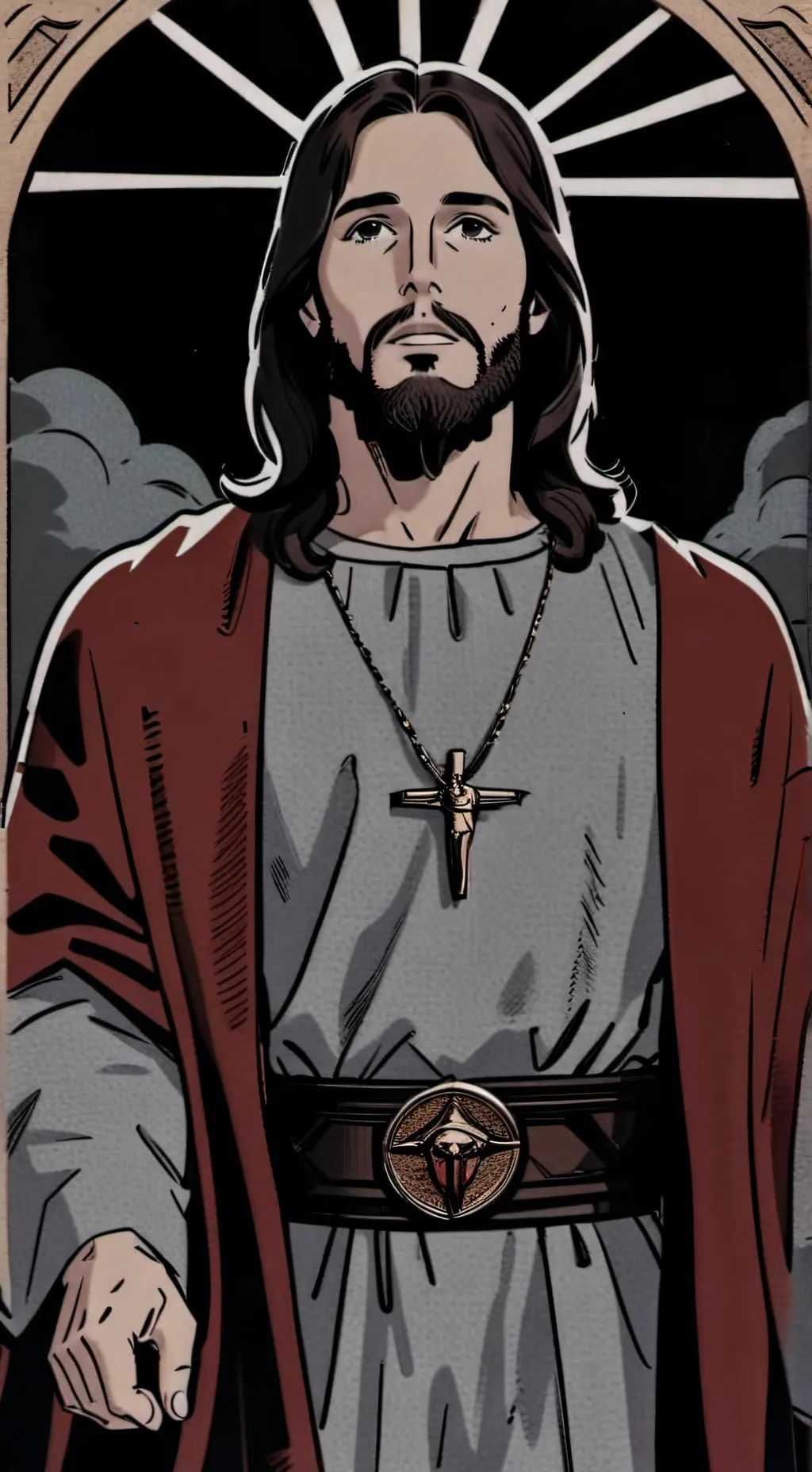 ai character: Jesus background