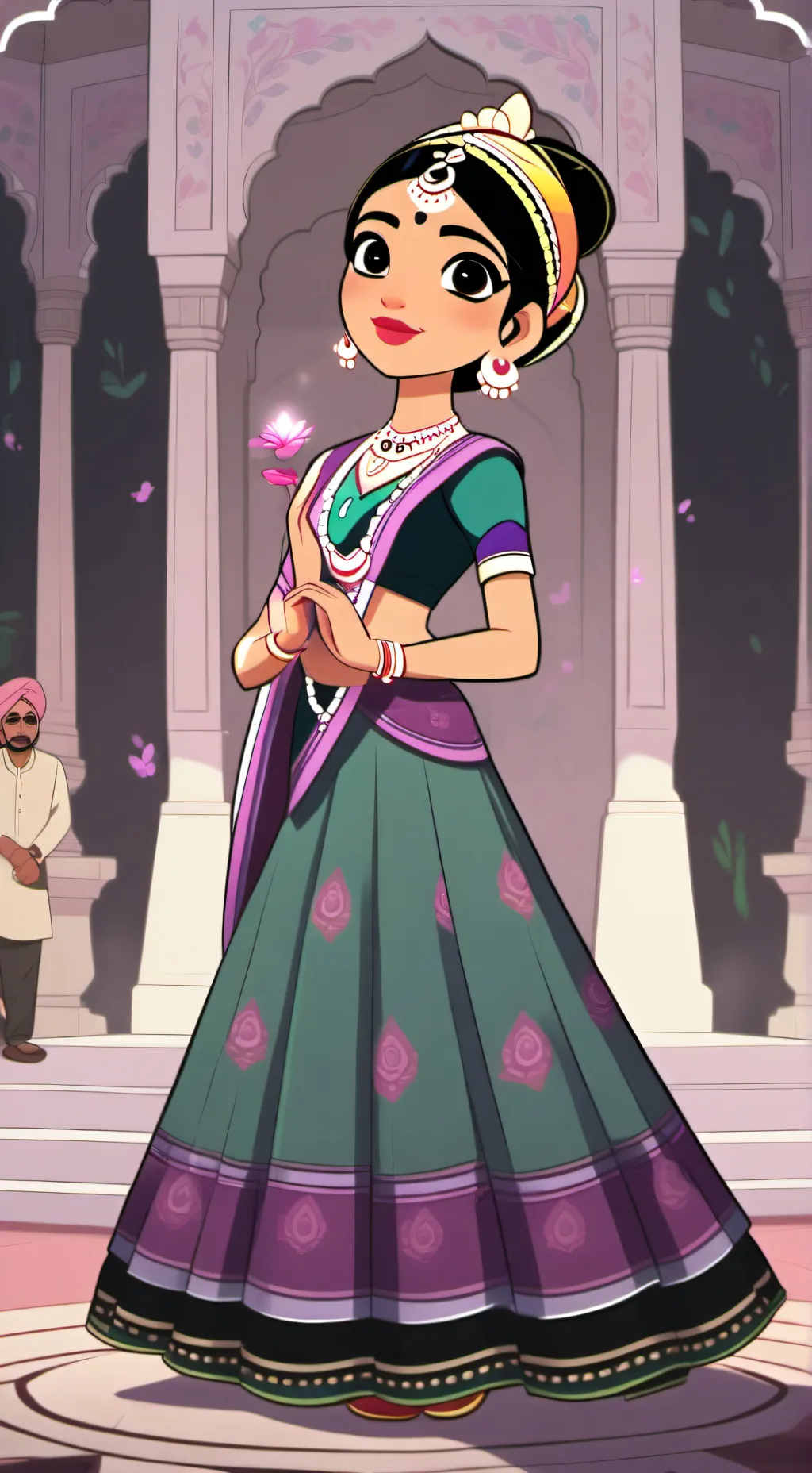 ai character: Indian girl background