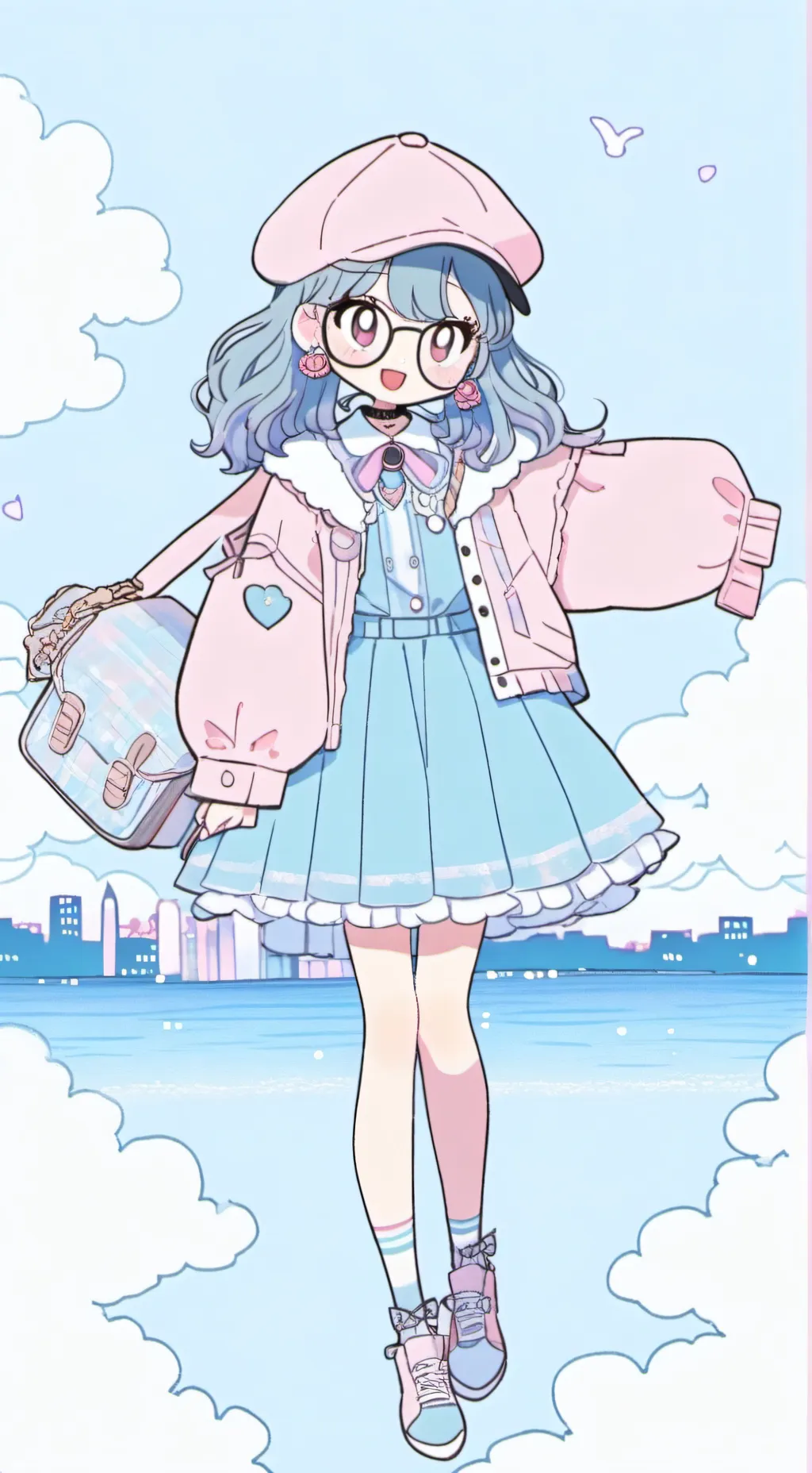 ai character: ⓑⓛⓤⓔ ⓔ ⓙⓤ🅜ⓟ background