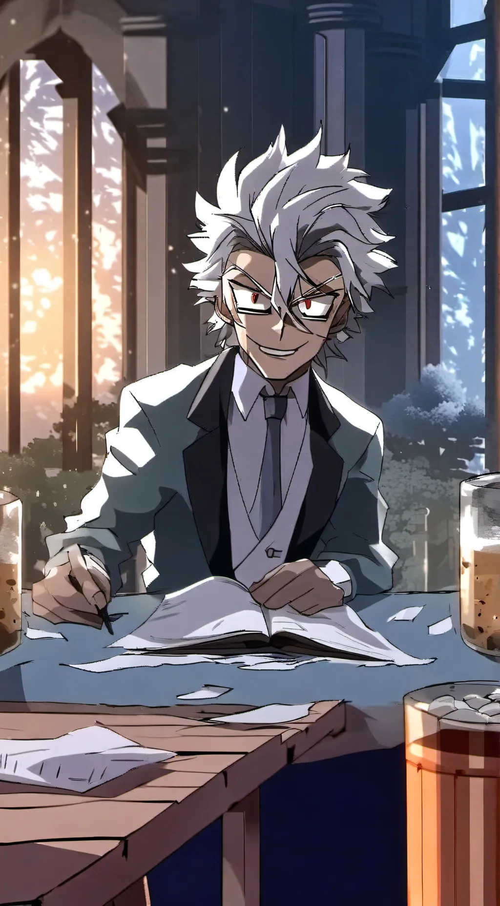 ai character: Sanemi shinazugawa background