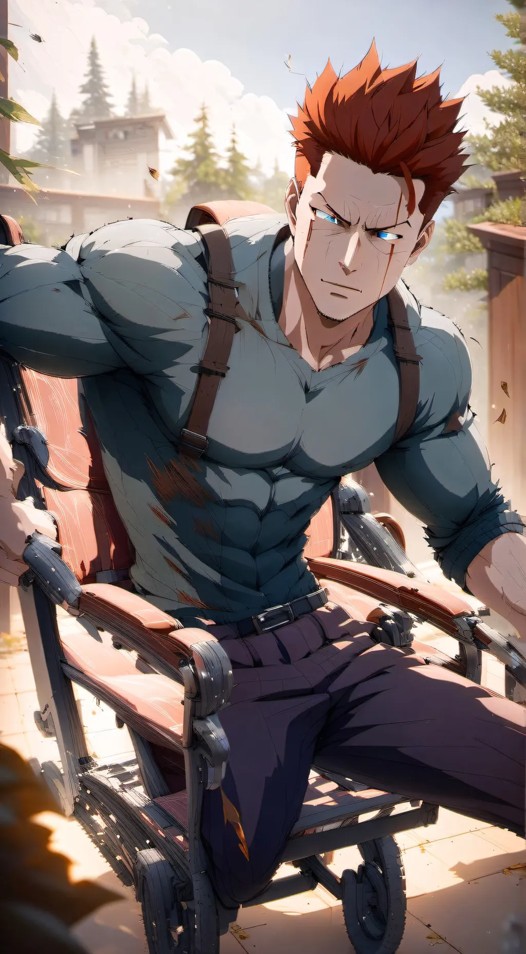 ai character: Enji Todoroki  background