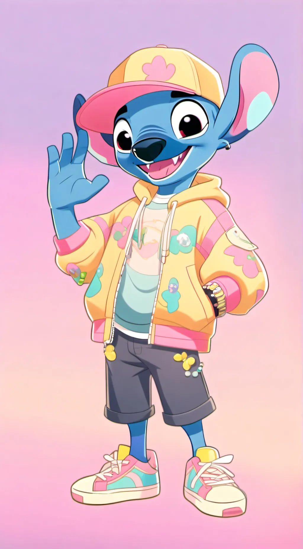 ai character: Rapper stitch(5) background