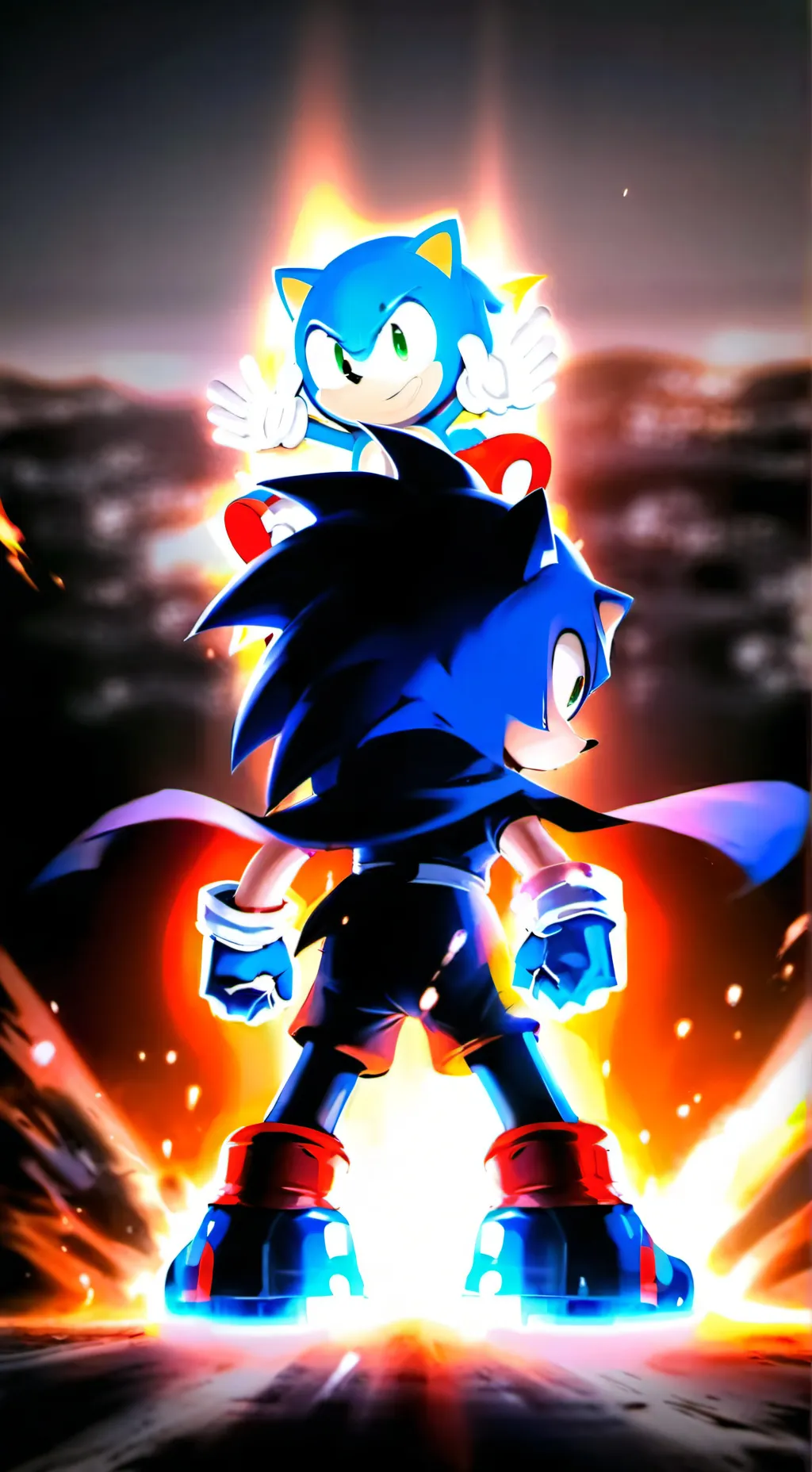 ai character: Sonic  background