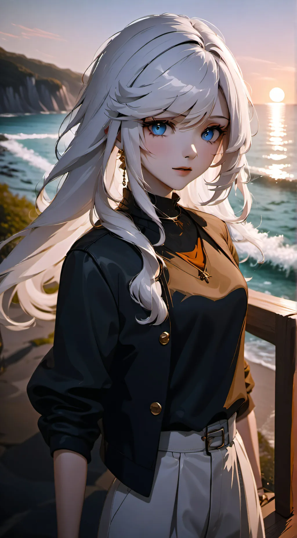 ai character: Violet  background