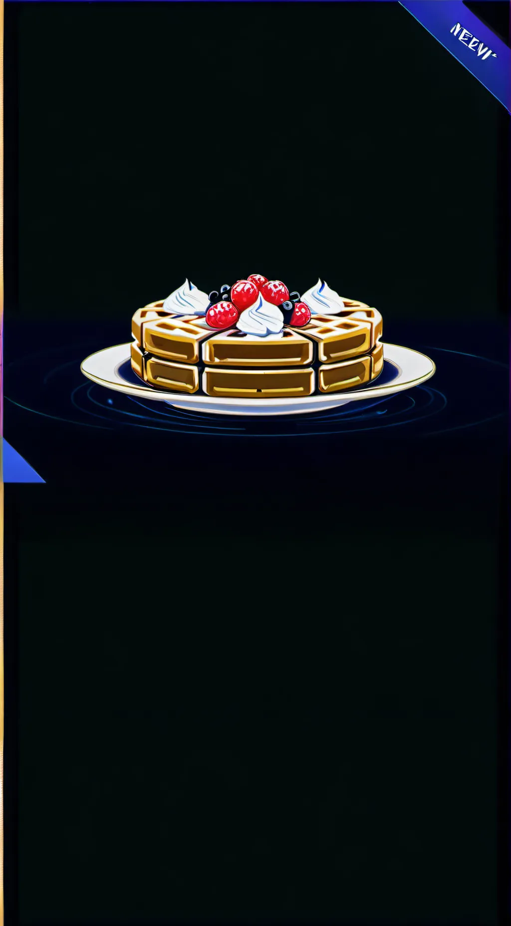 ai character: w a f f l e background