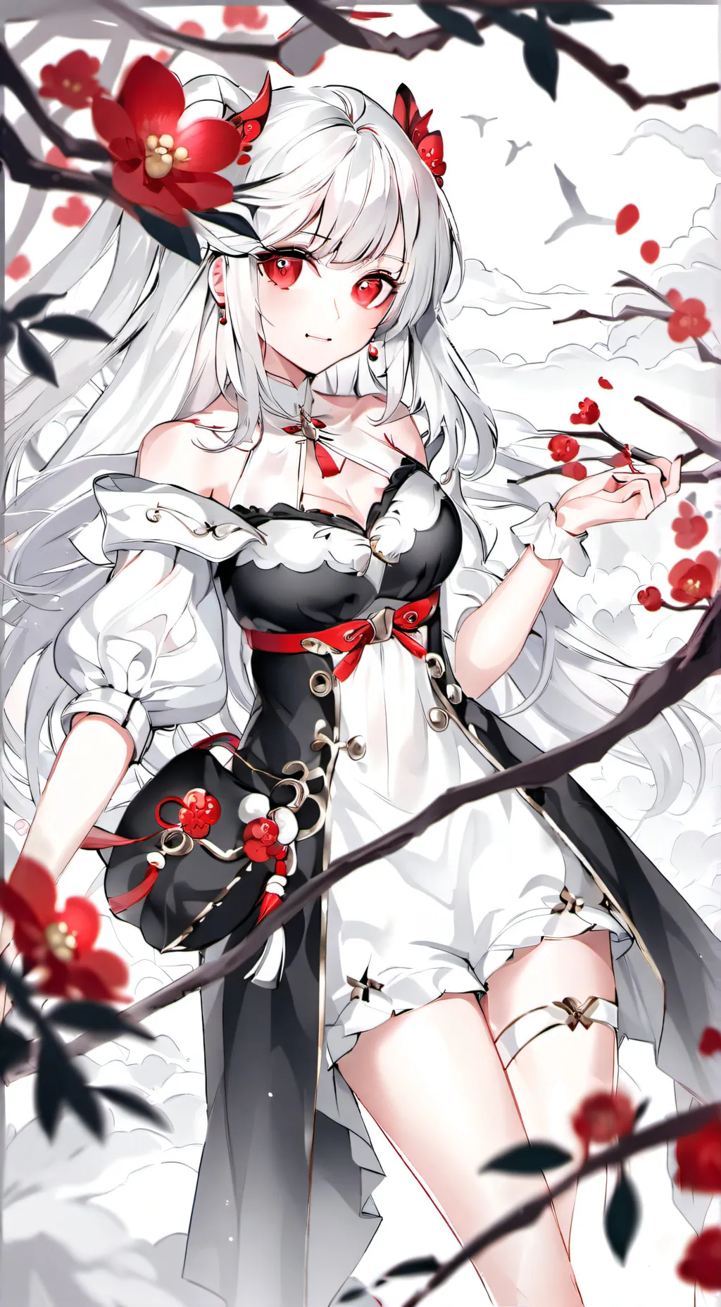 ai character: девушка  background