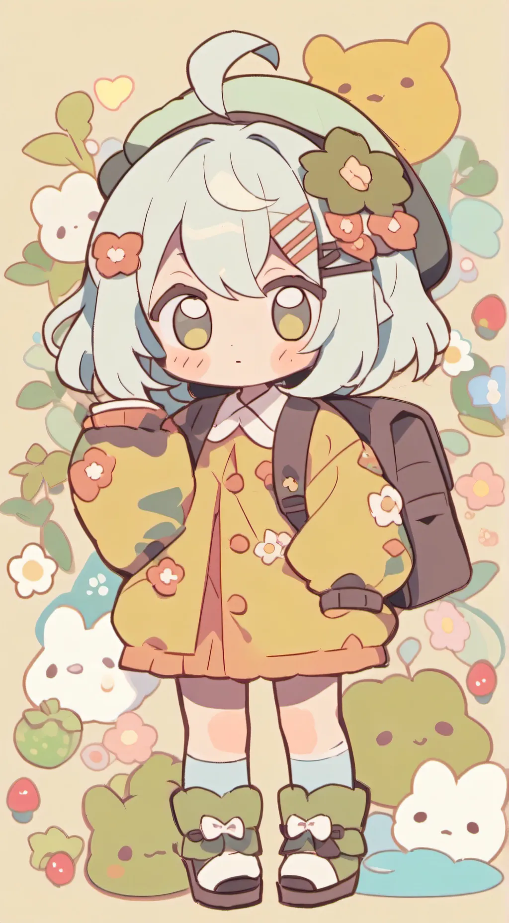 ai character: Gyomei and Kitty  background