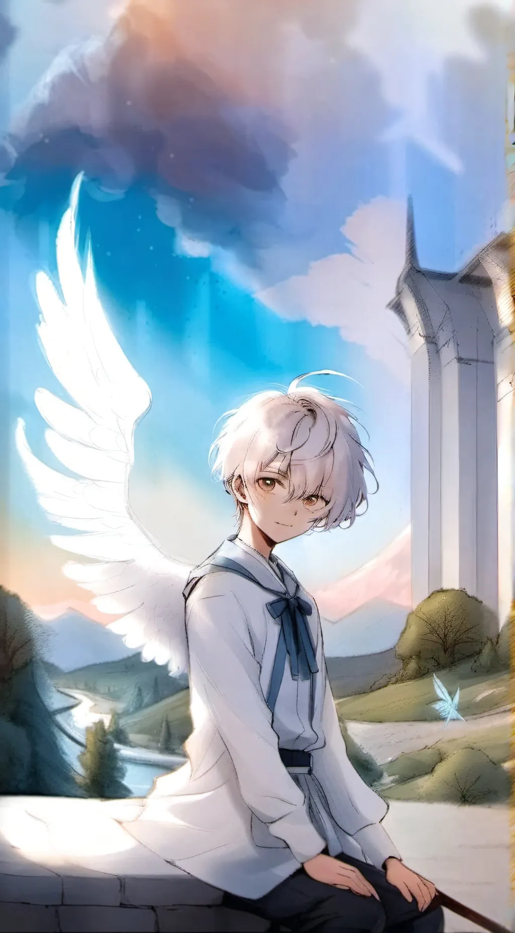 ai character: angel background