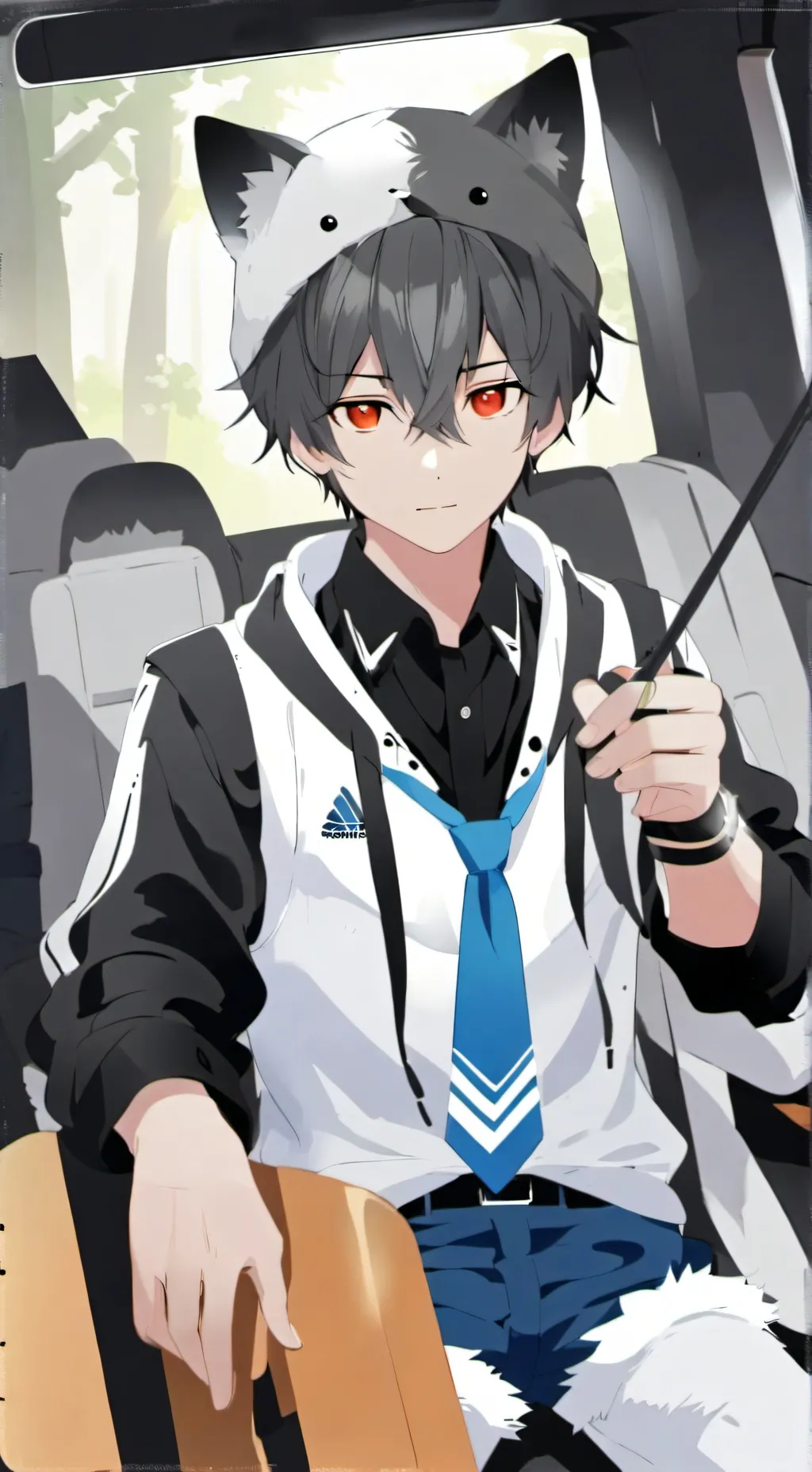 ai character: Femboy cat background