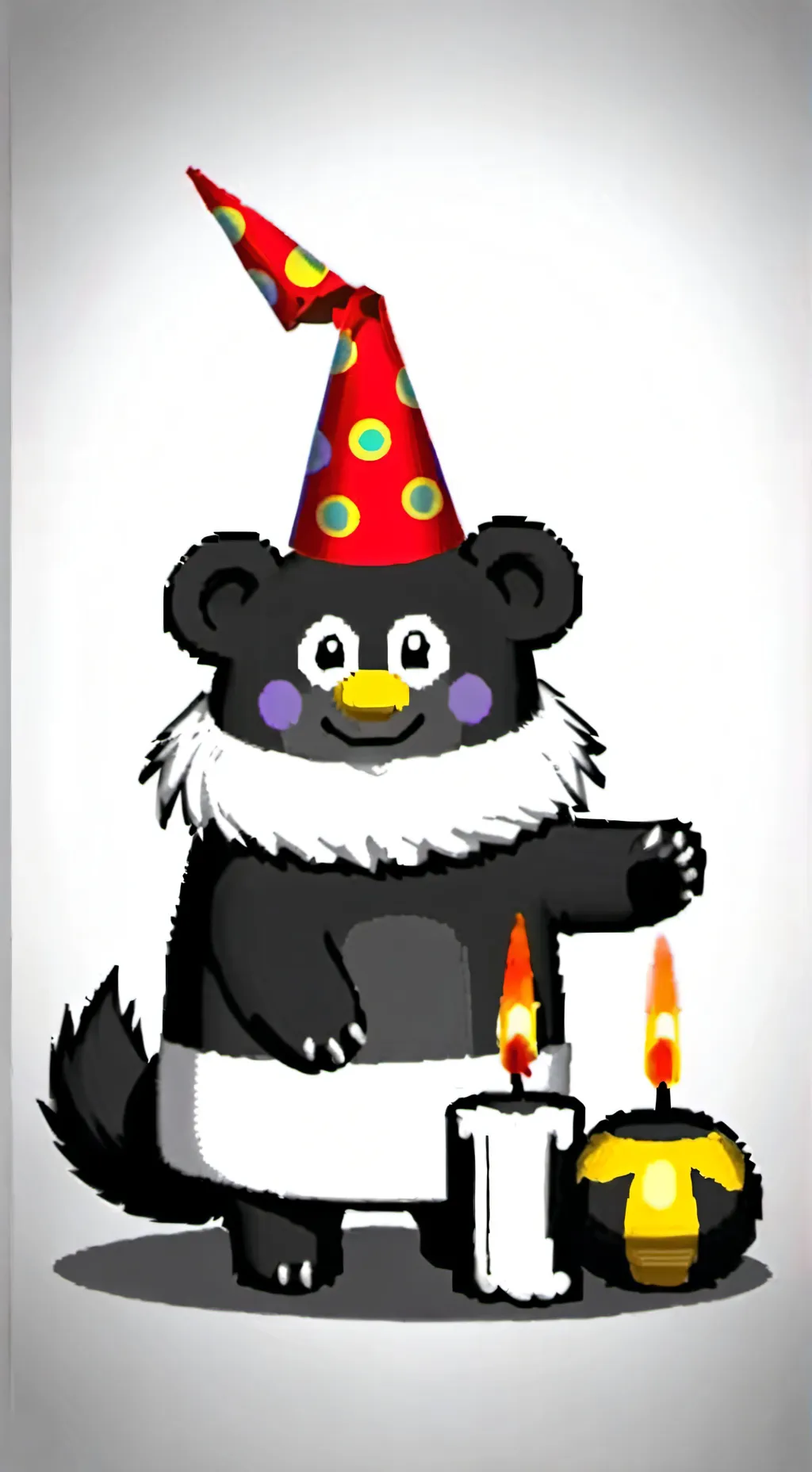 ai character: Yin birthday bash background