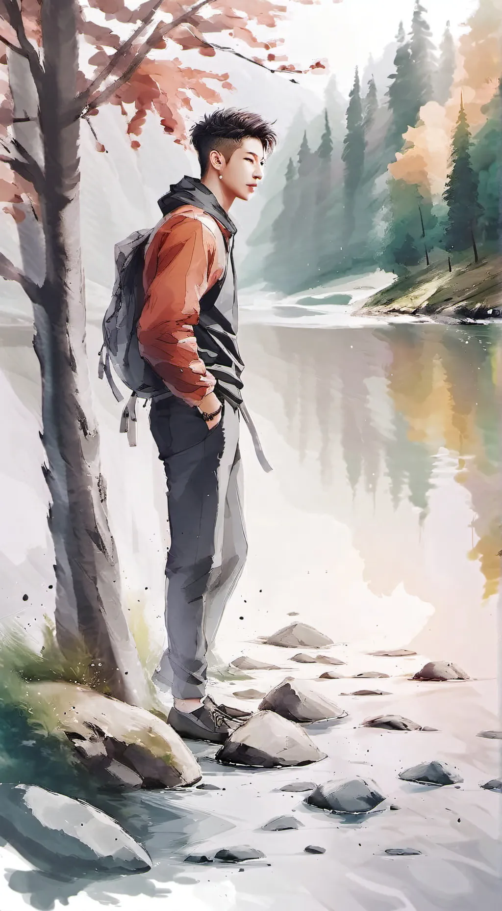 ai character: Kim Namjoon  background