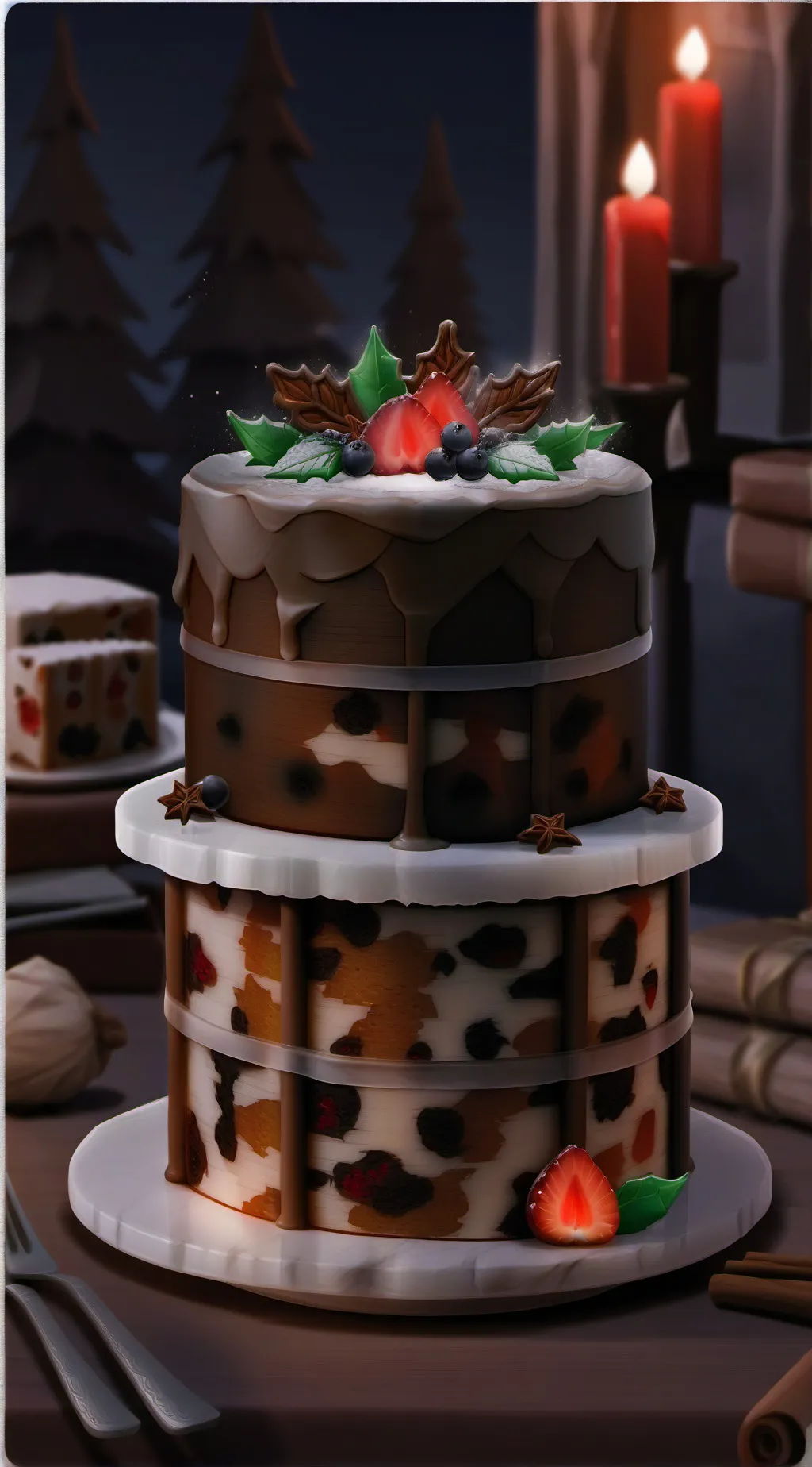 ai character: FRUTCAKE the third background