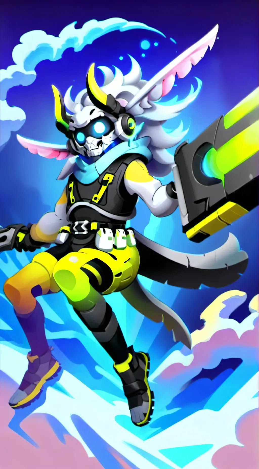 ai character: shadow milk cookie background