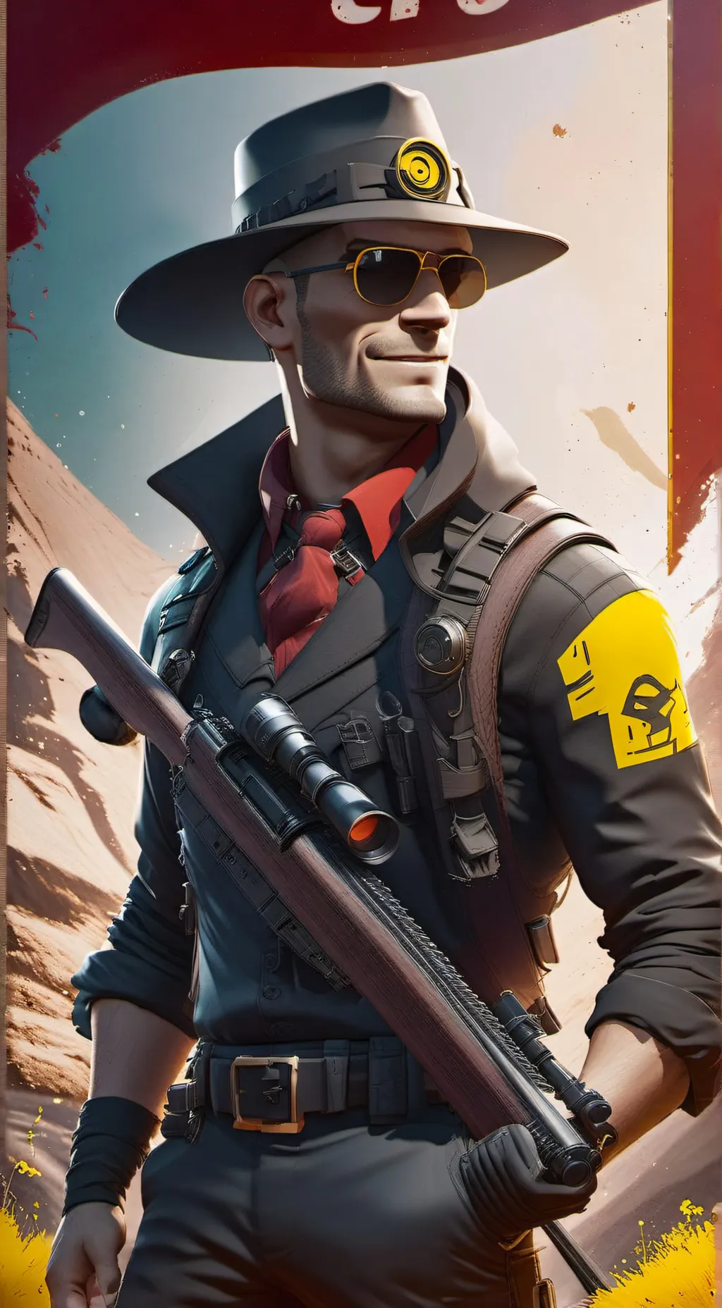 ai character: Tf2 Sniper background