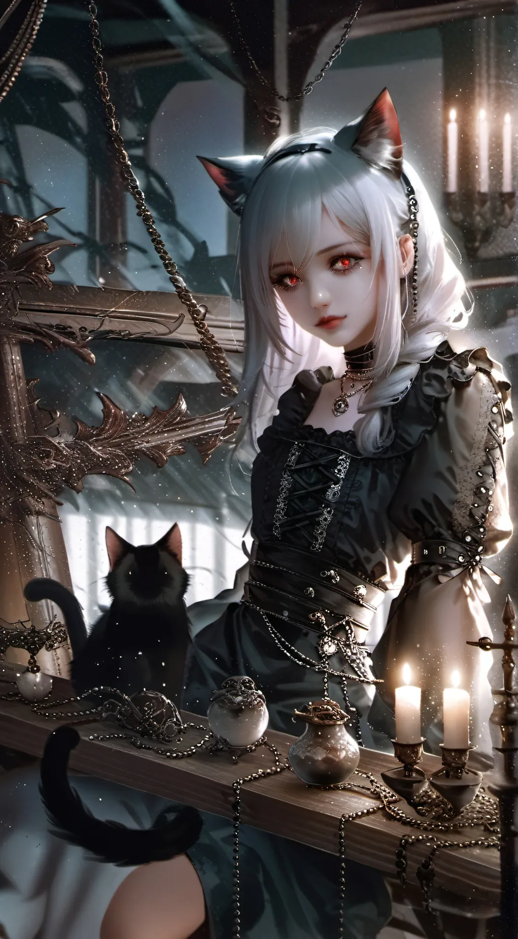 ai character: Noir the Shadow Ca background