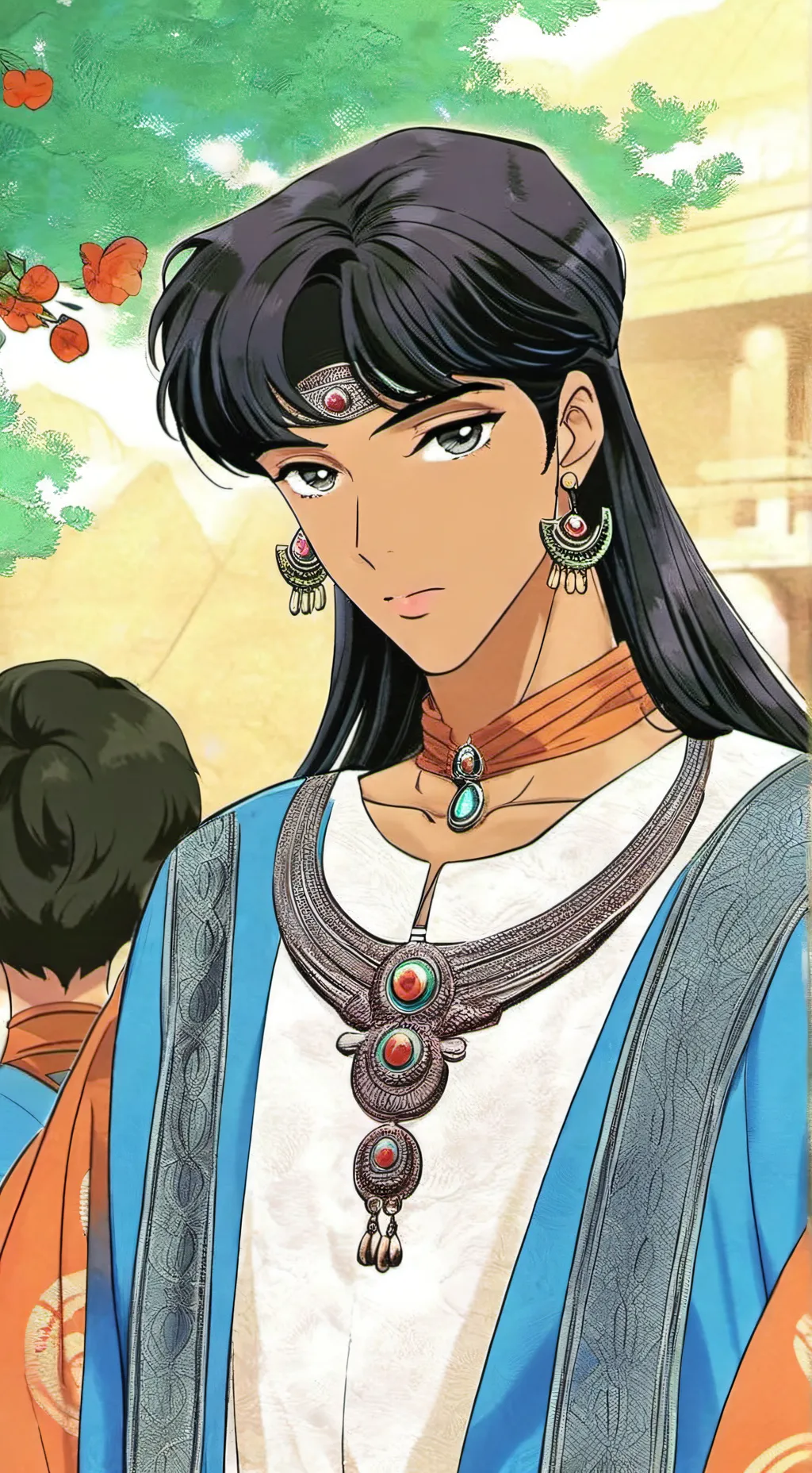 ai character: Dawn background