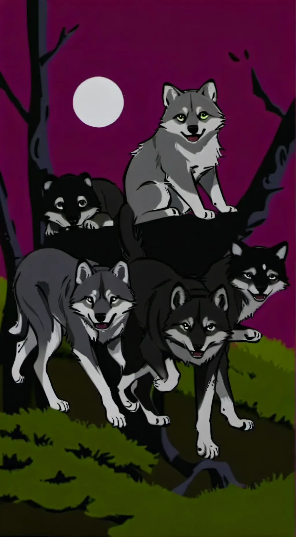 ai character: sprunki werewolf  background