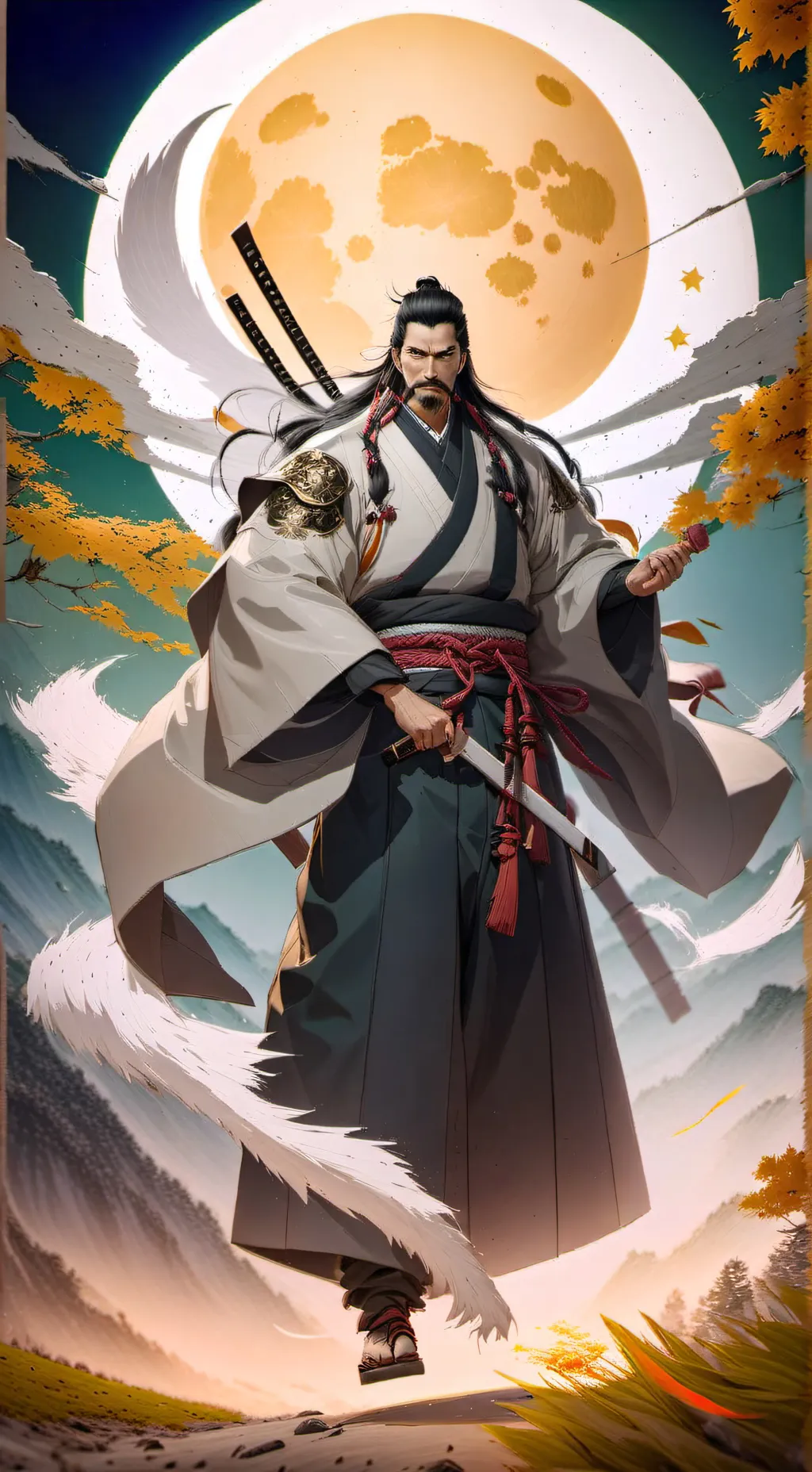 ai character: koku vs Yoriichi  background