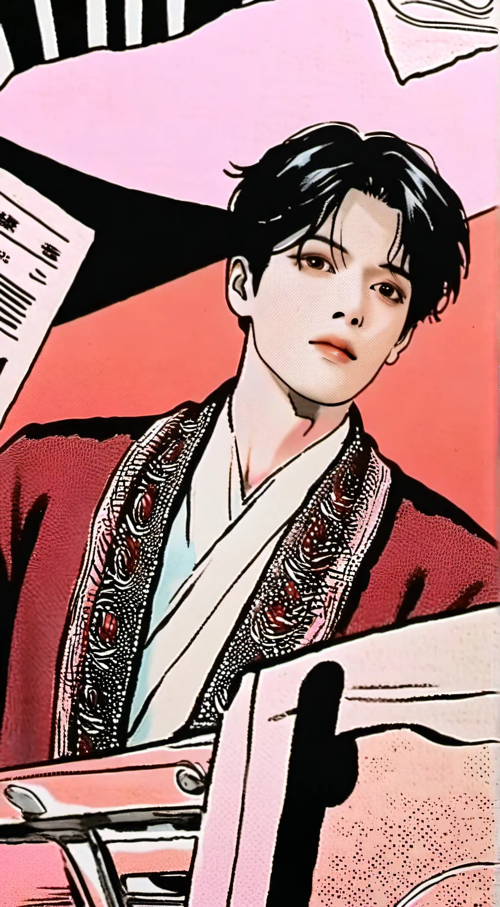 ai character: Seungmin  background