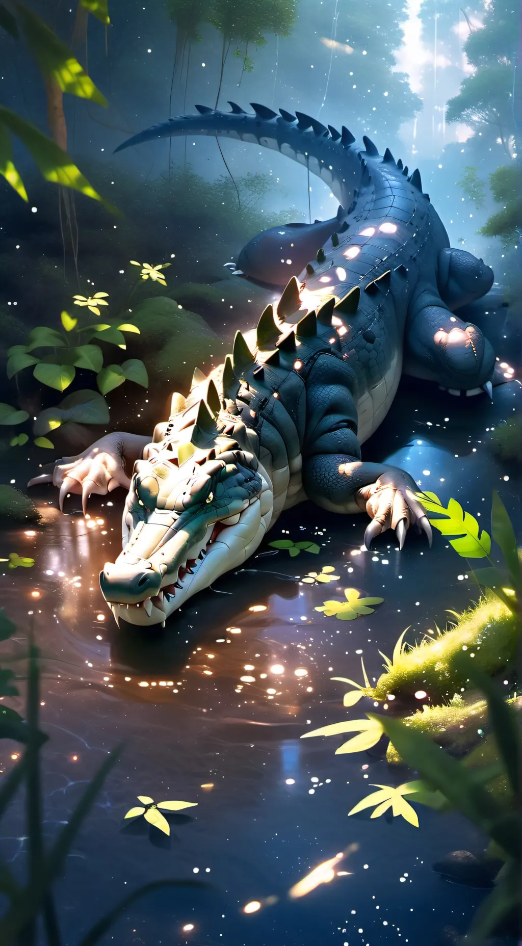 ai character: crocodile infecion background
