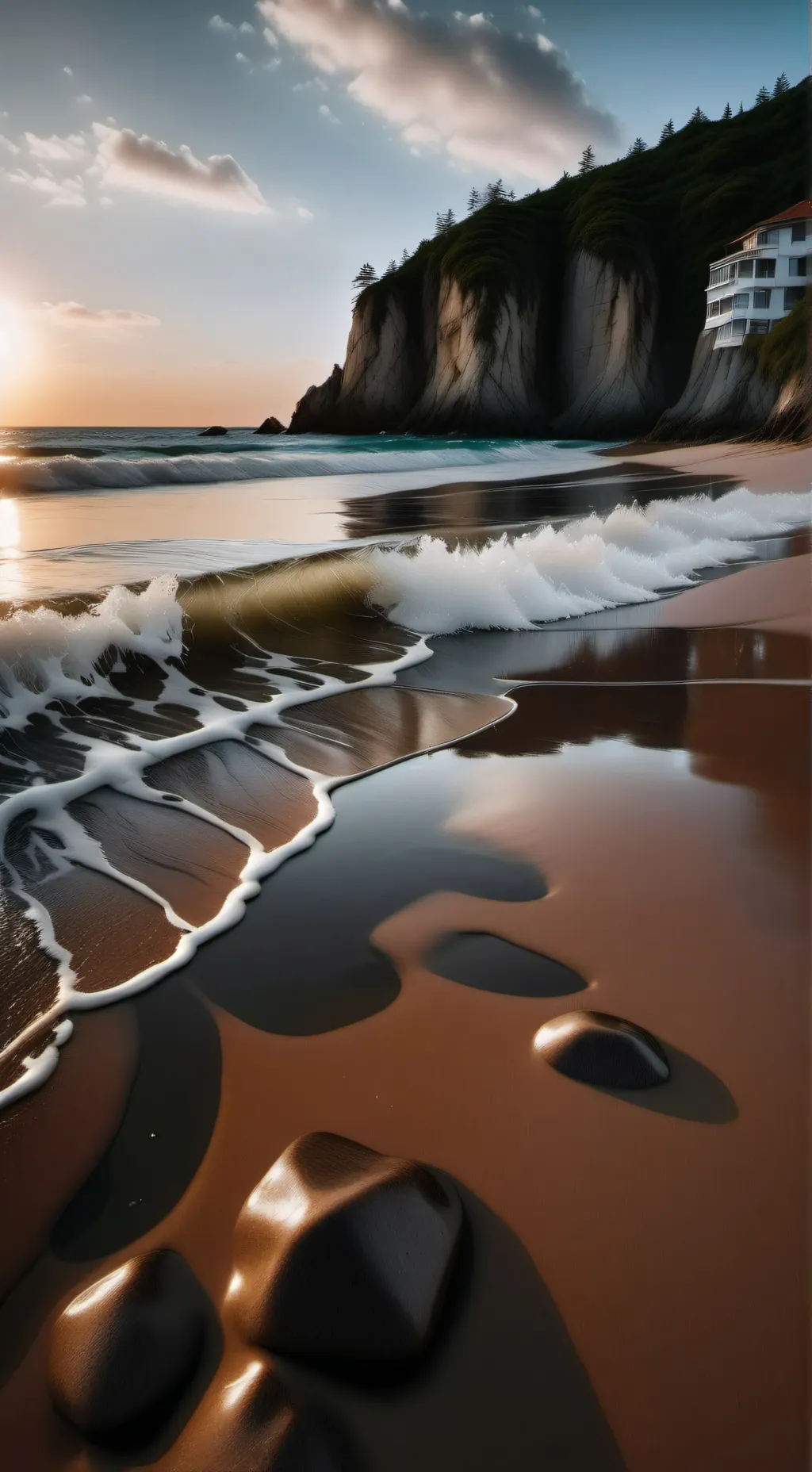 ai character: kny beach background