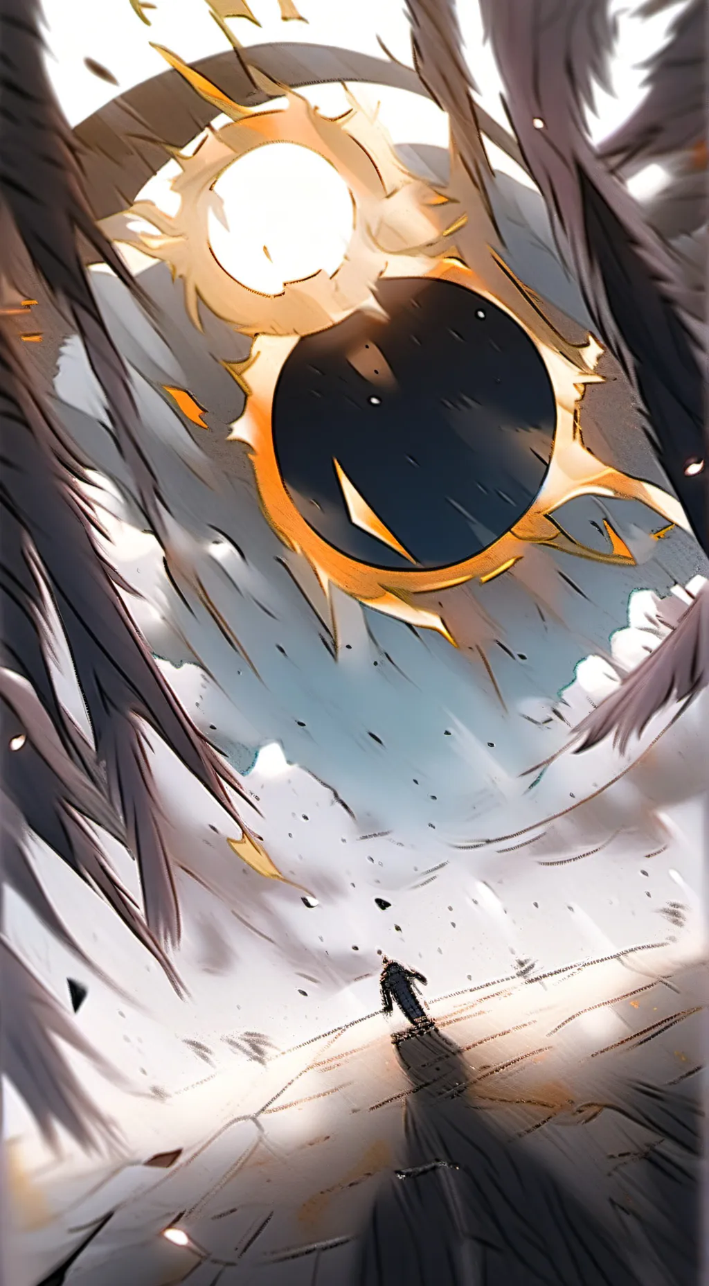 ai character:  eclipse background