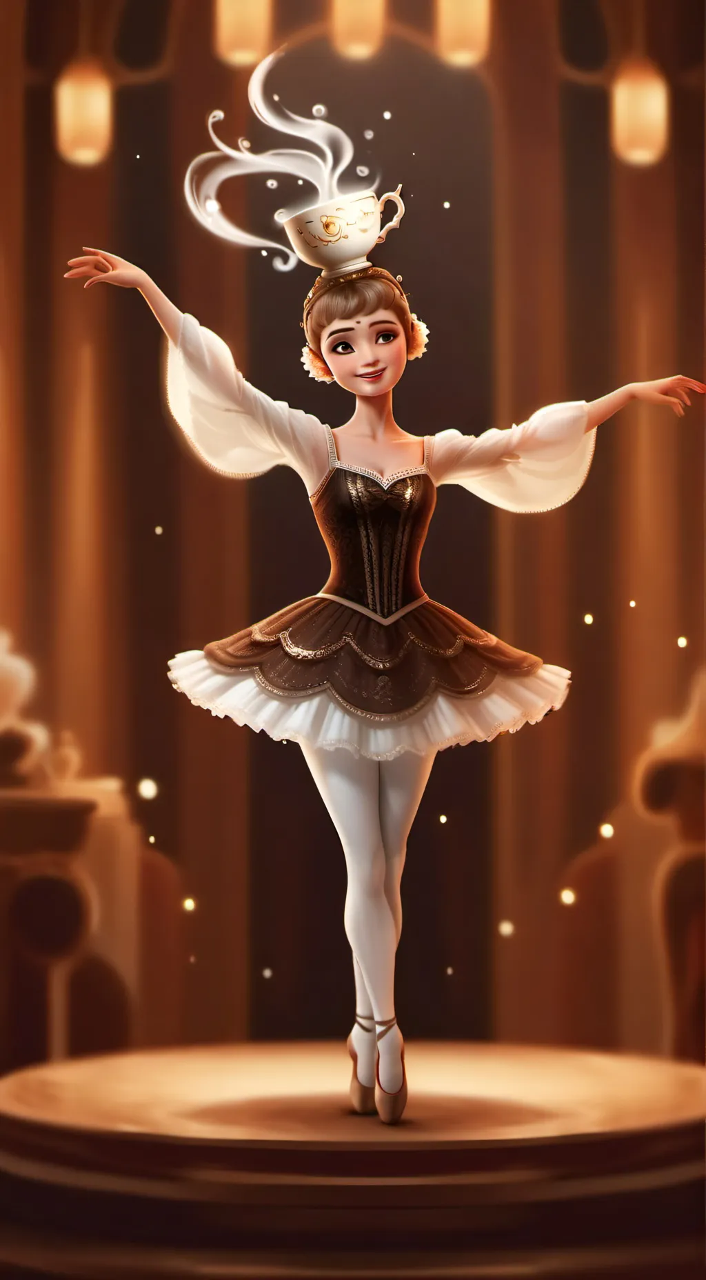 ai character: Ballerina Cappuchi background