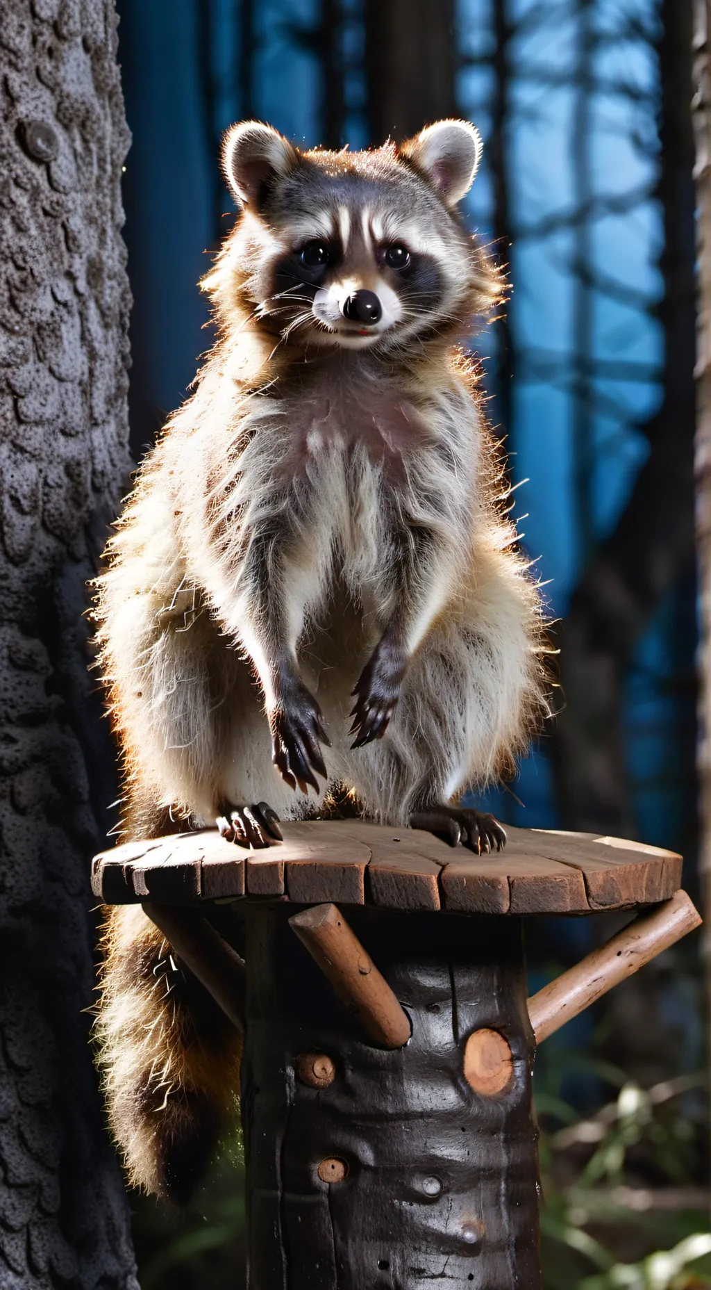 ai character: Raccoon gag be lik background