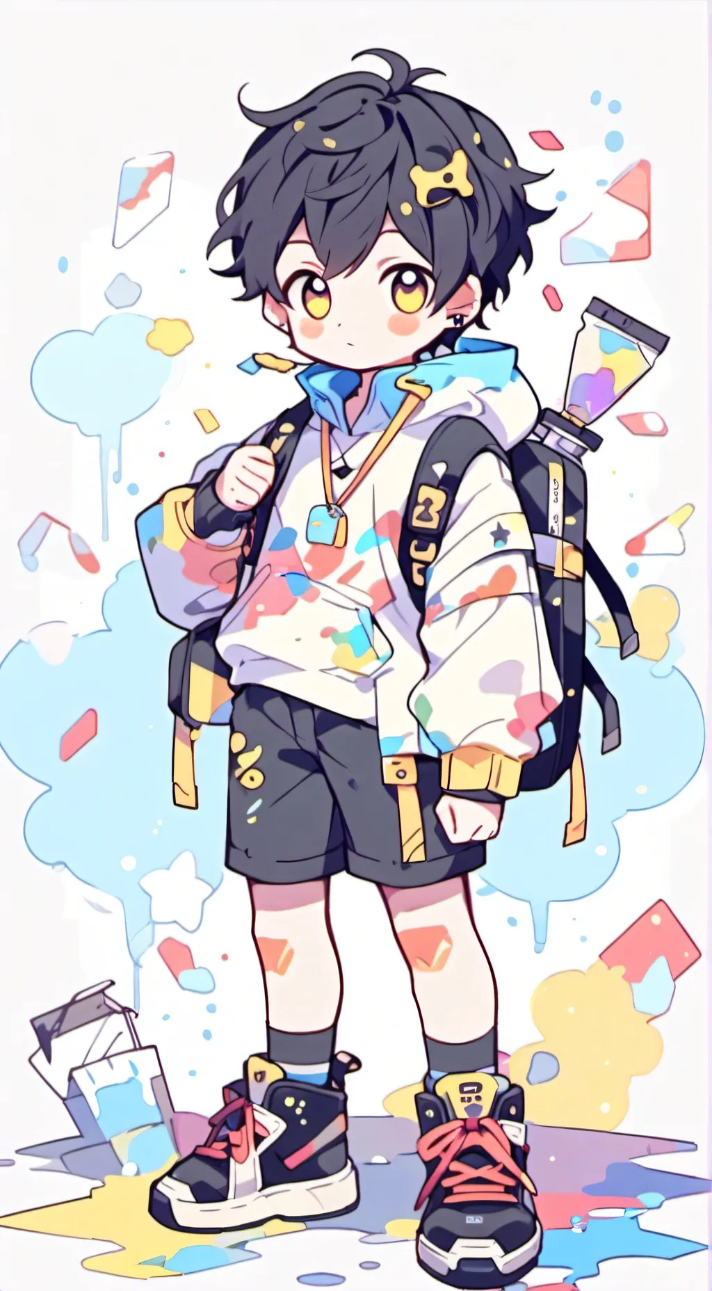 ai character: Random Drawings  background