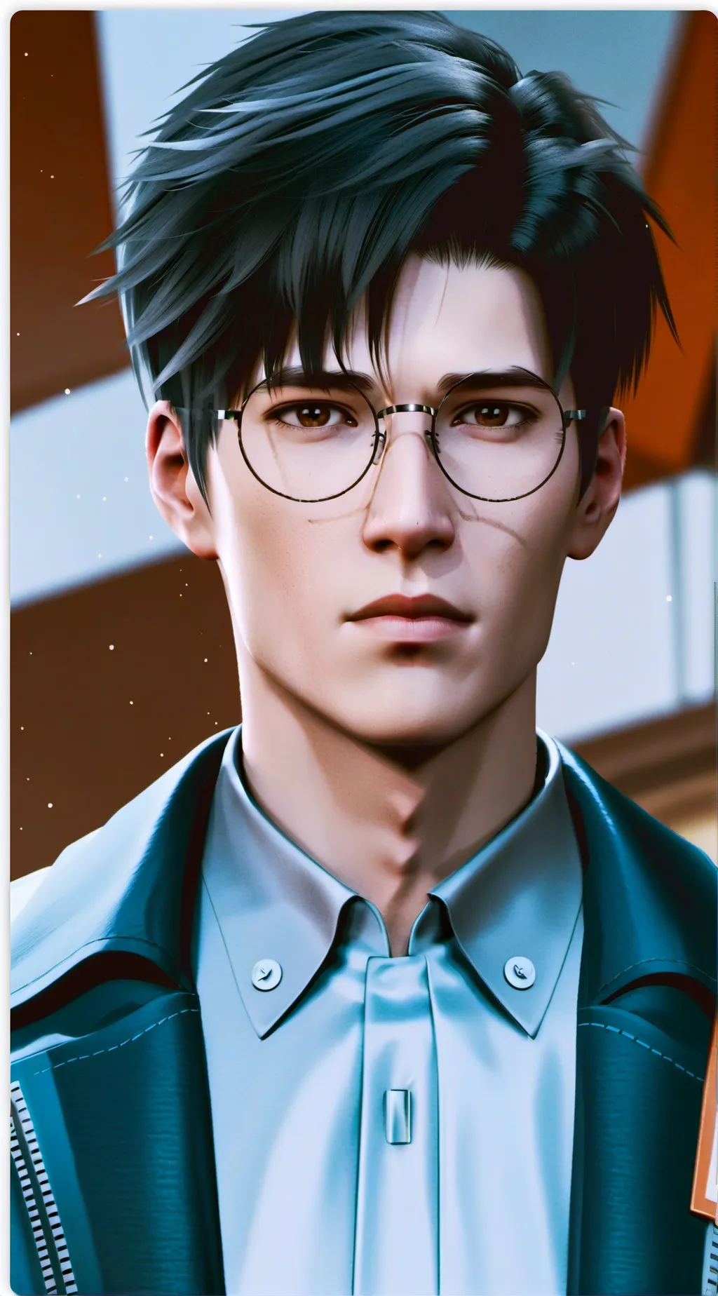 ai character: Fritz emesis blue background