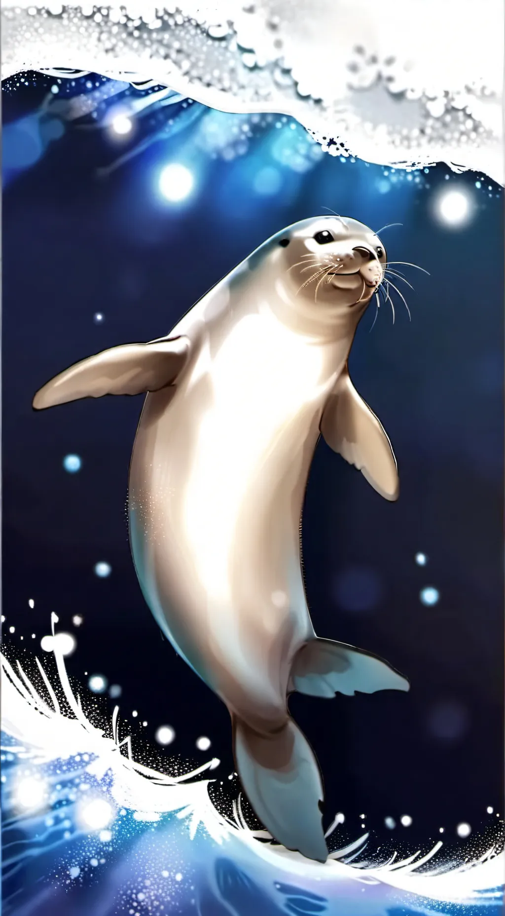 ai character: Female Seal background