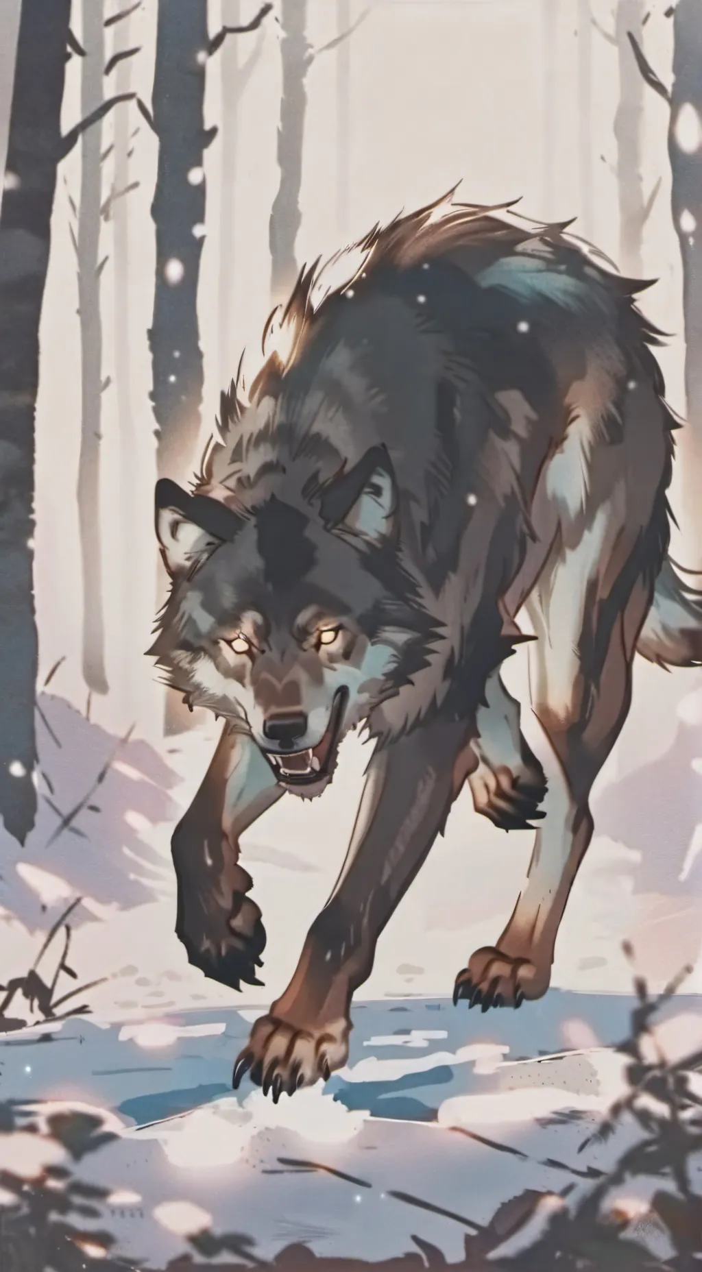 ai character: Wolfie  background