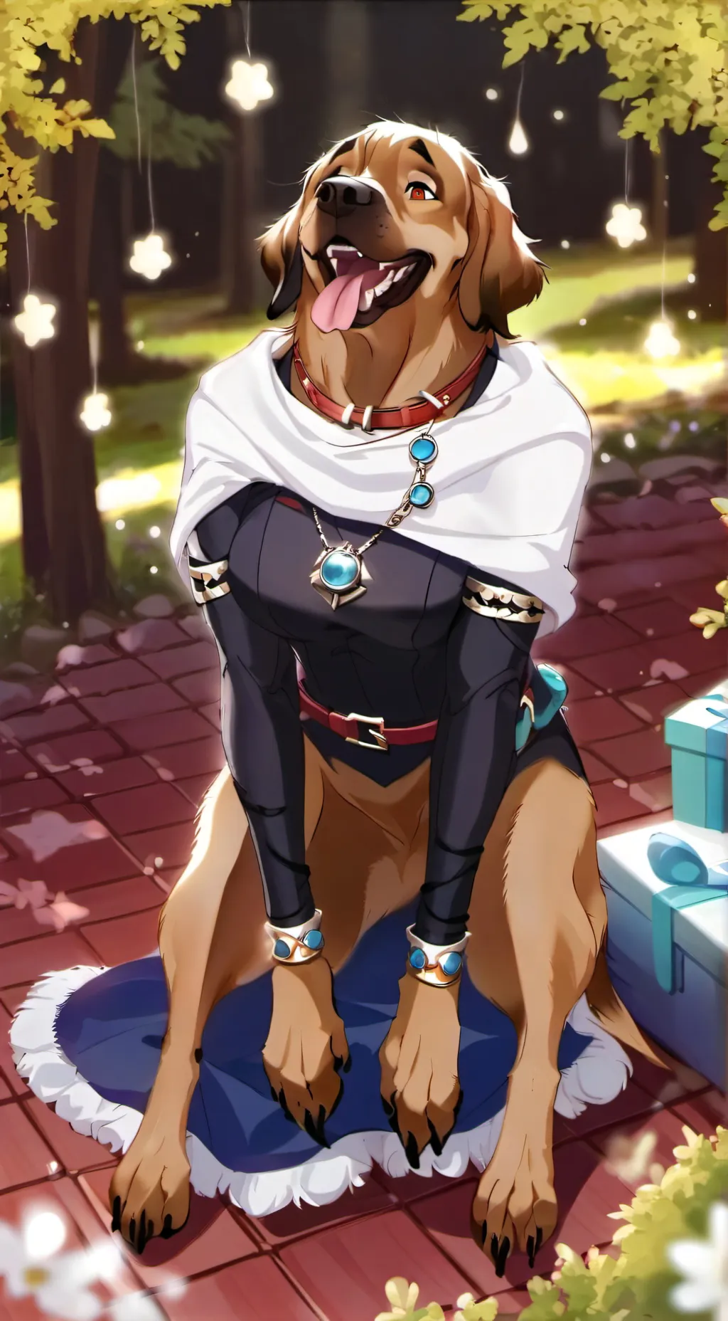 ai character: Dog drool tf background