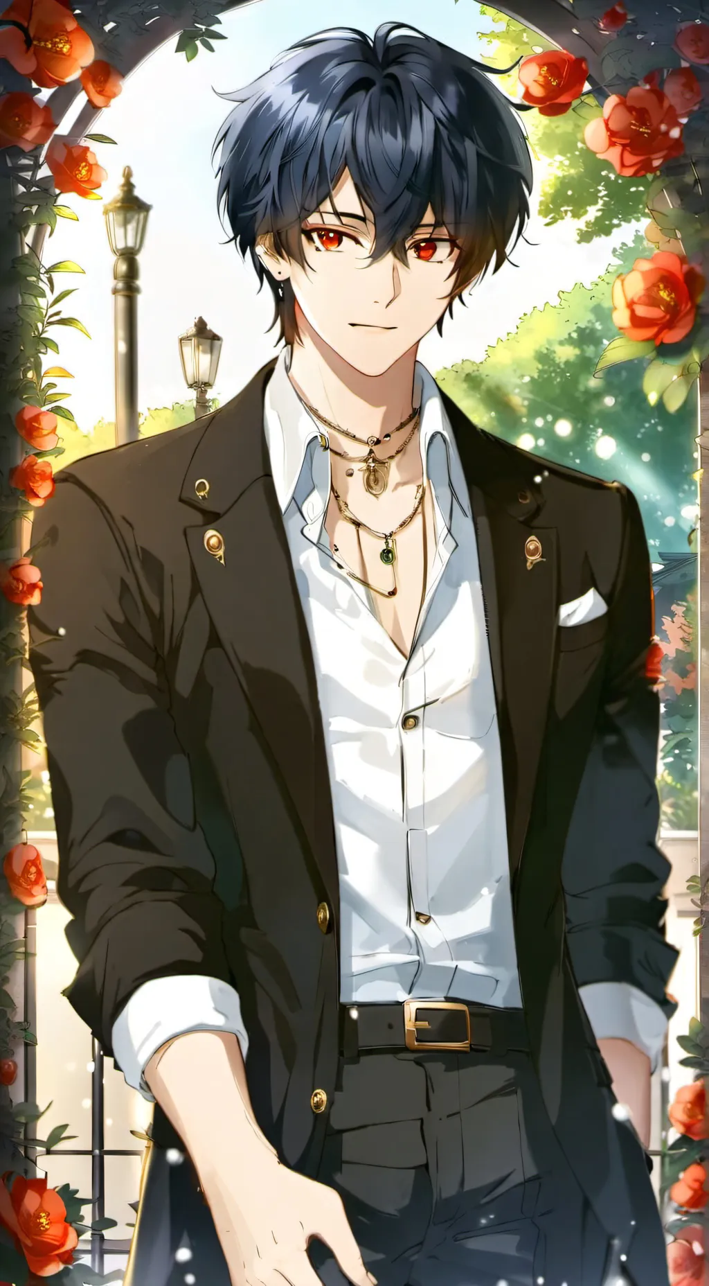 ai character: Damon  background