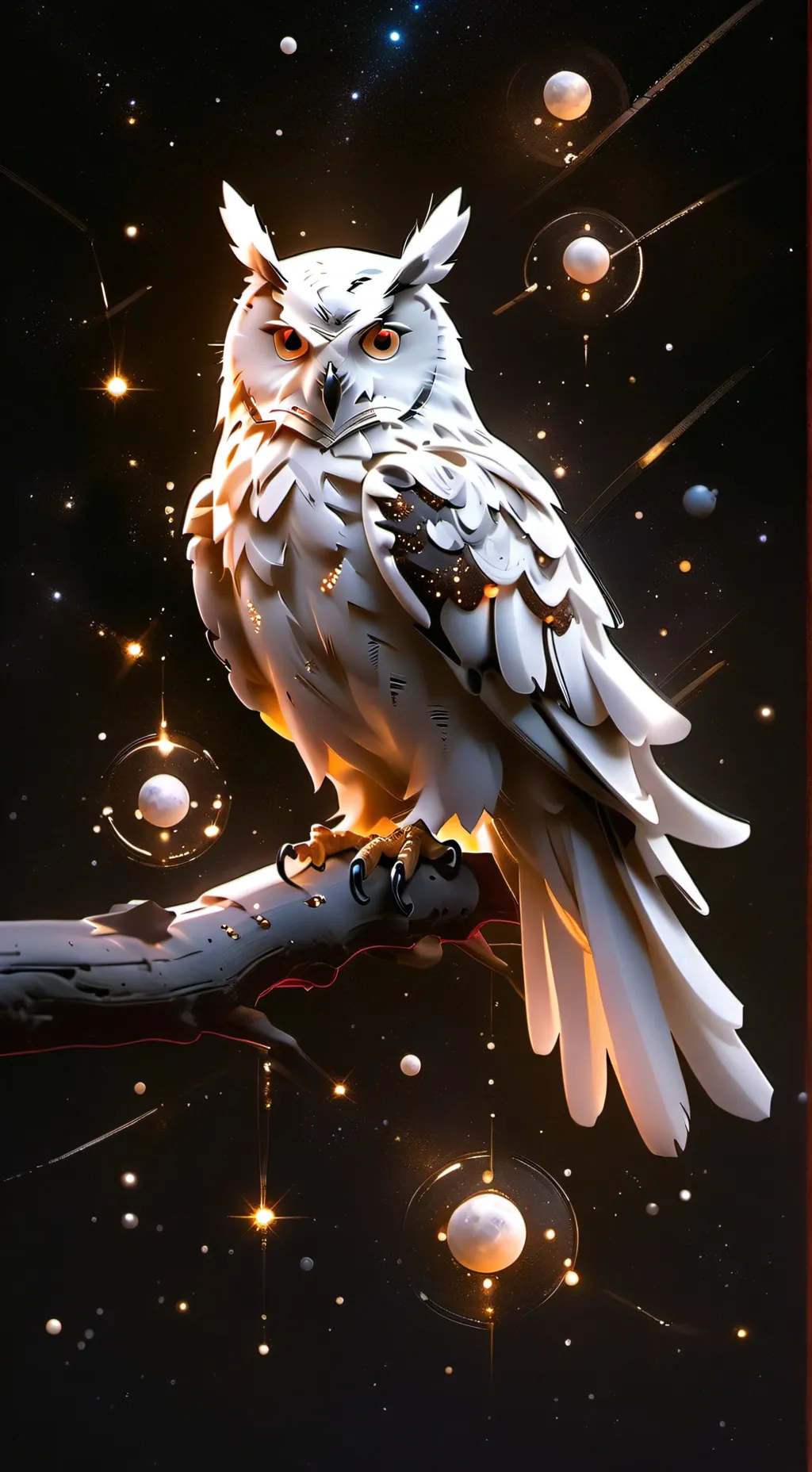 ai character: space owl background