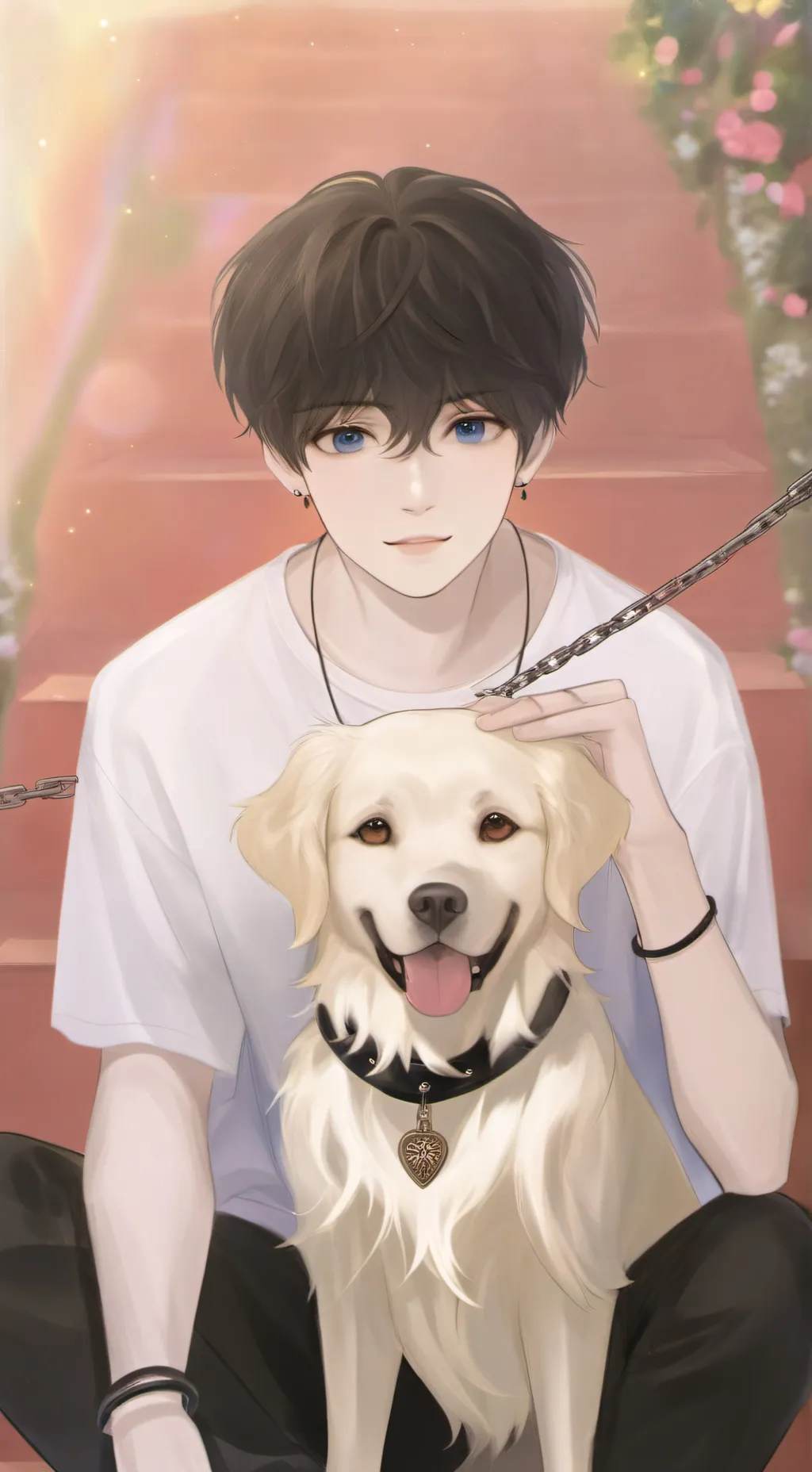 ai character: Dog and Dog Owner background