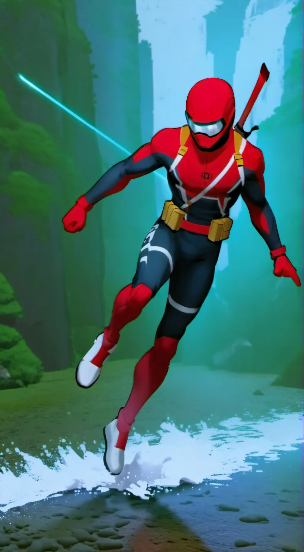 ai character: red t13 background