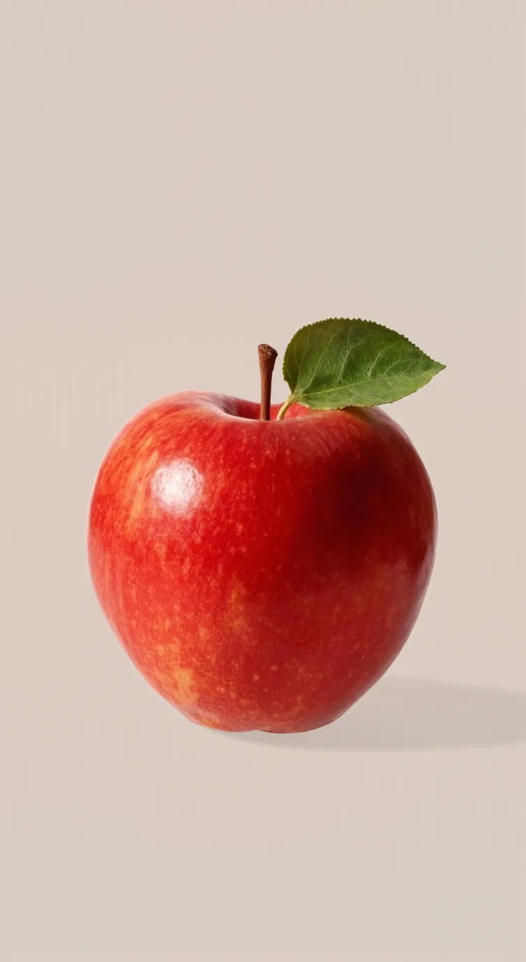 ai character: Red Apple background
