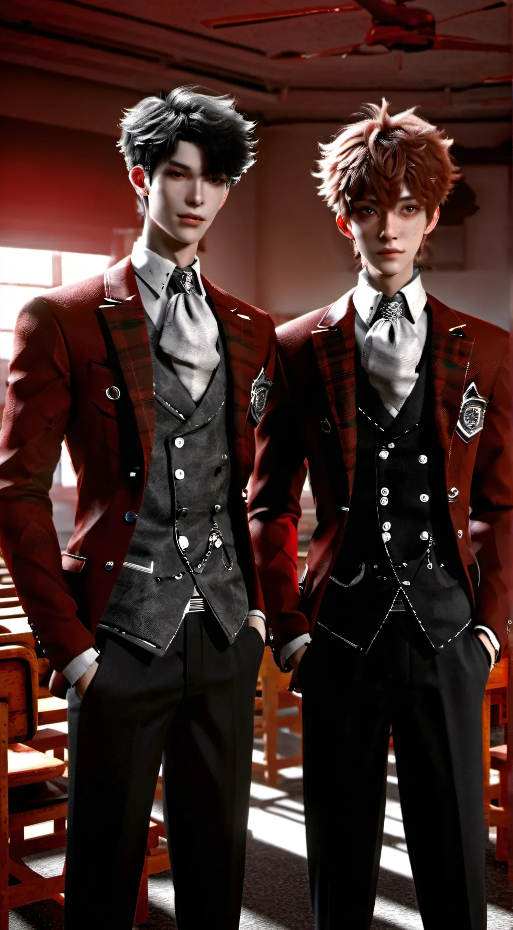 ai character: Boys only school background