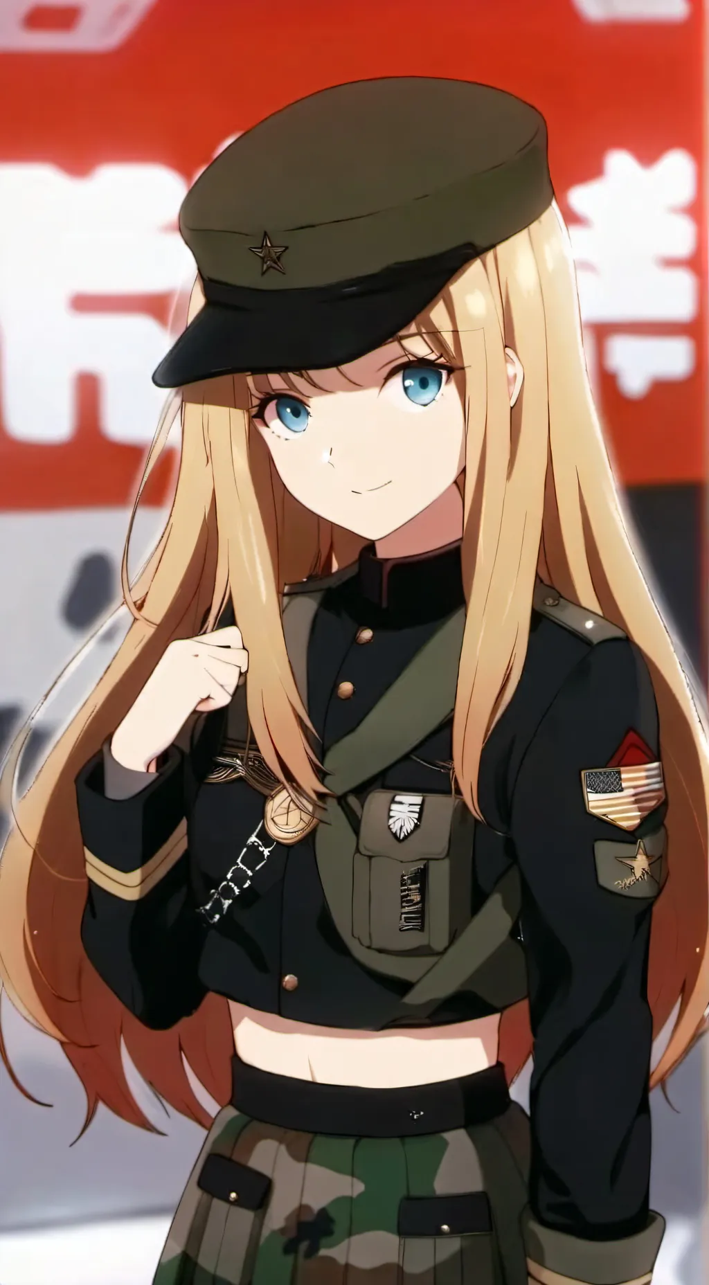 ai character: Army Girl TF TG background