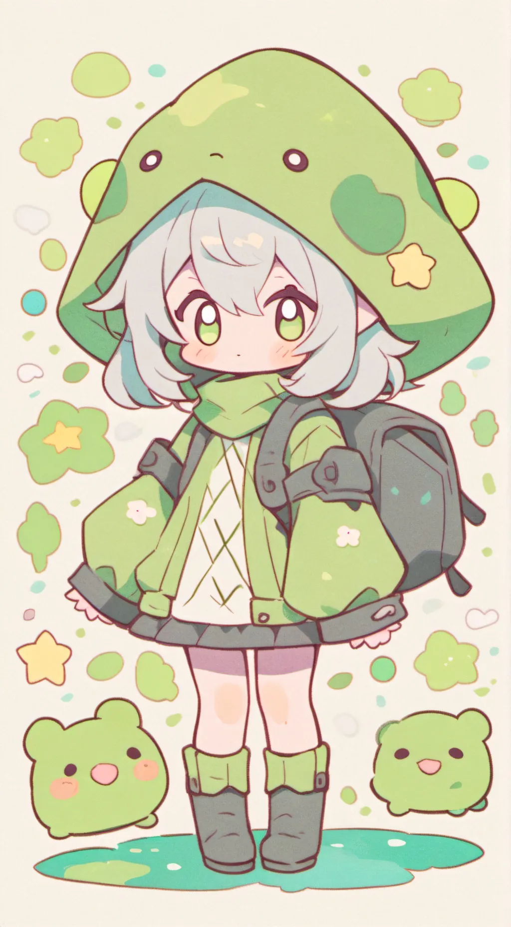 ai character: ¤flo¤ background