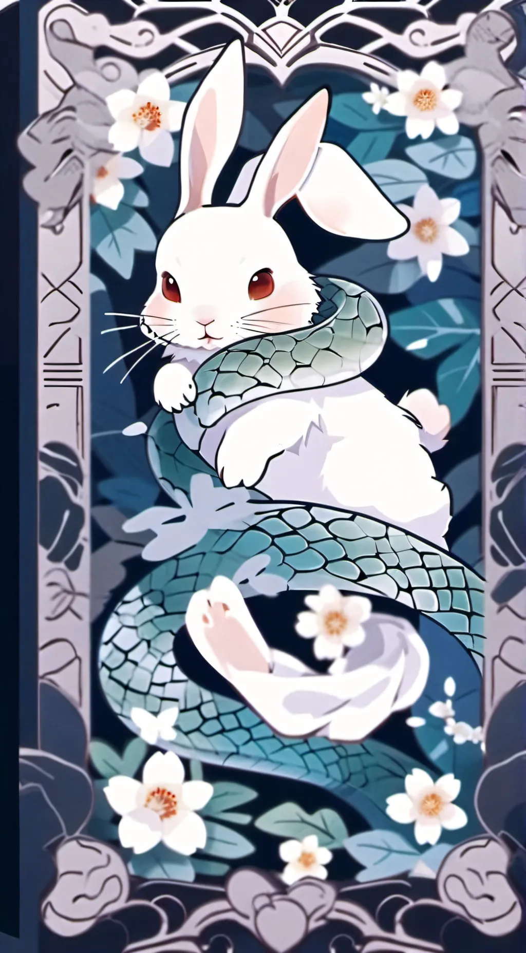 ai character: smake bunnys background