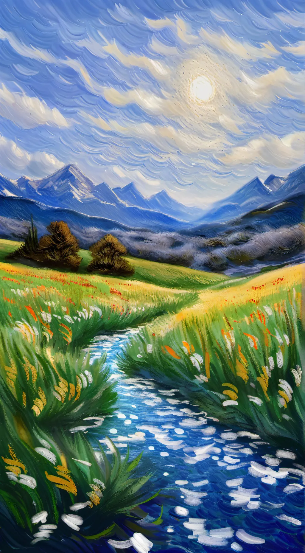 ai character: Grass background