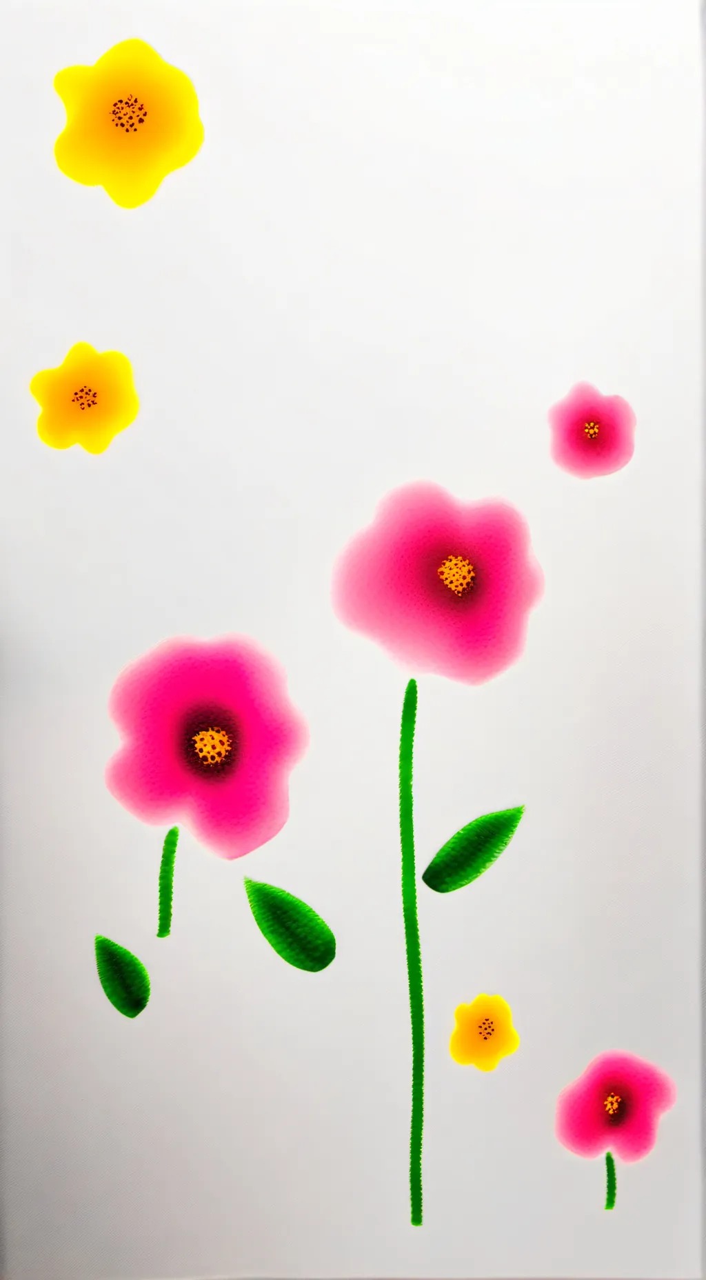 ai character: flower from bfdi background