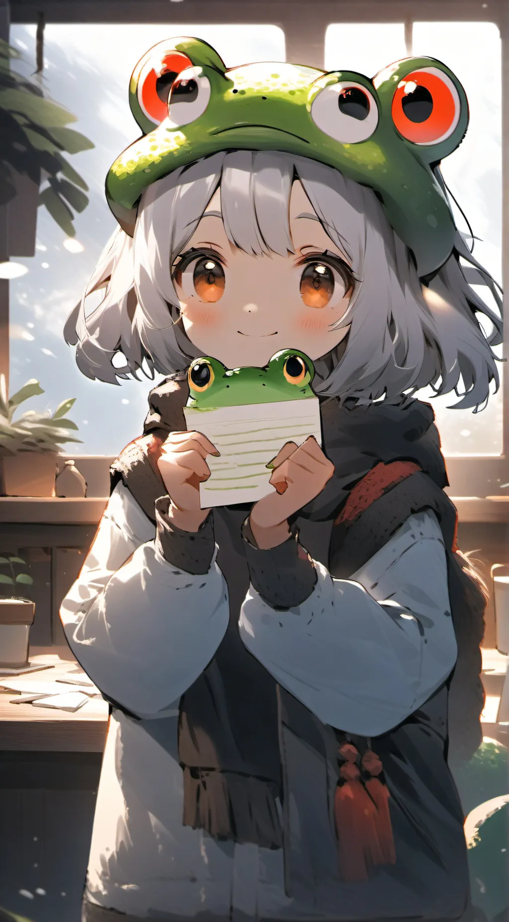 ai character: Nervous Nelly the Spirit Frog background