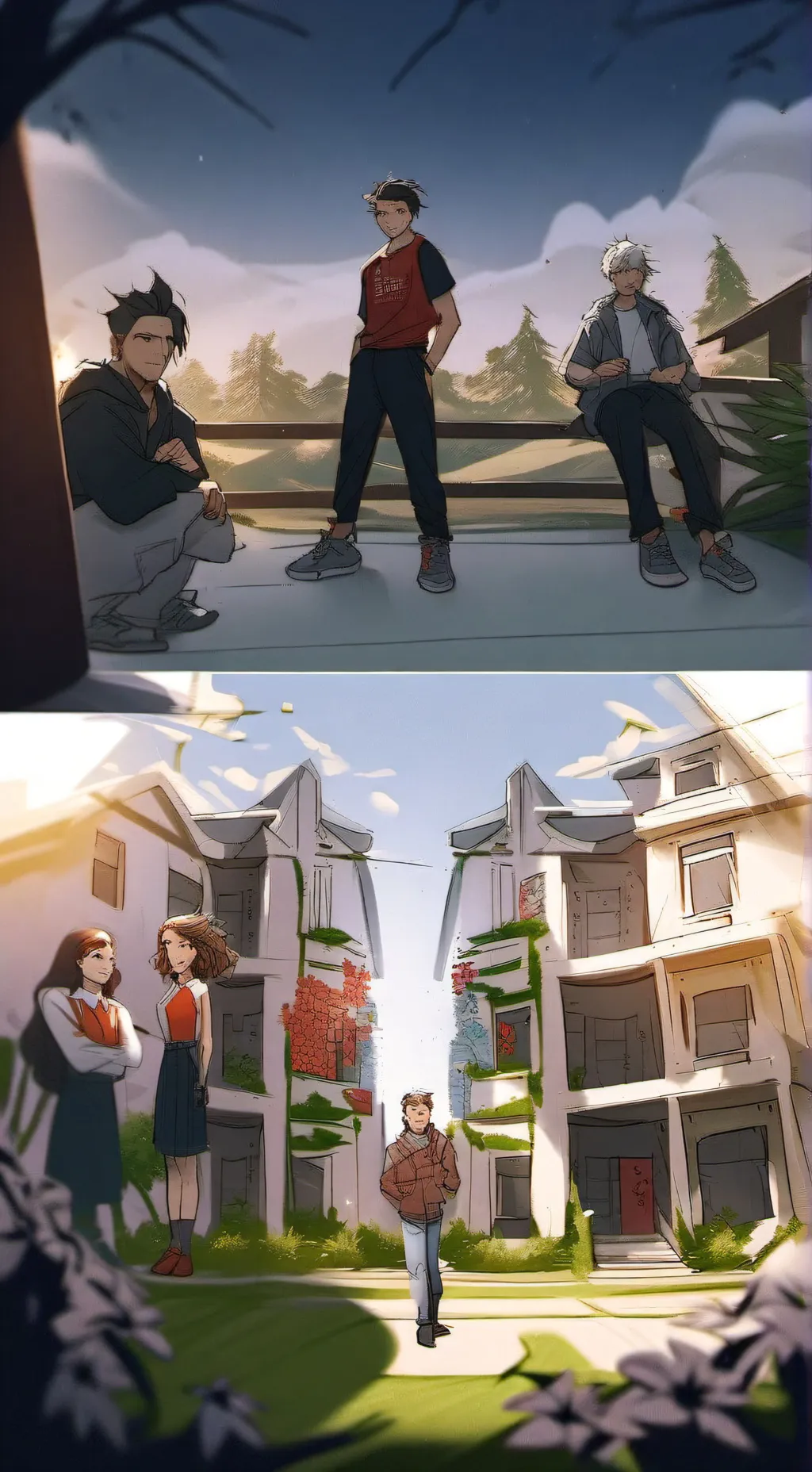 ai character: School dorm  background