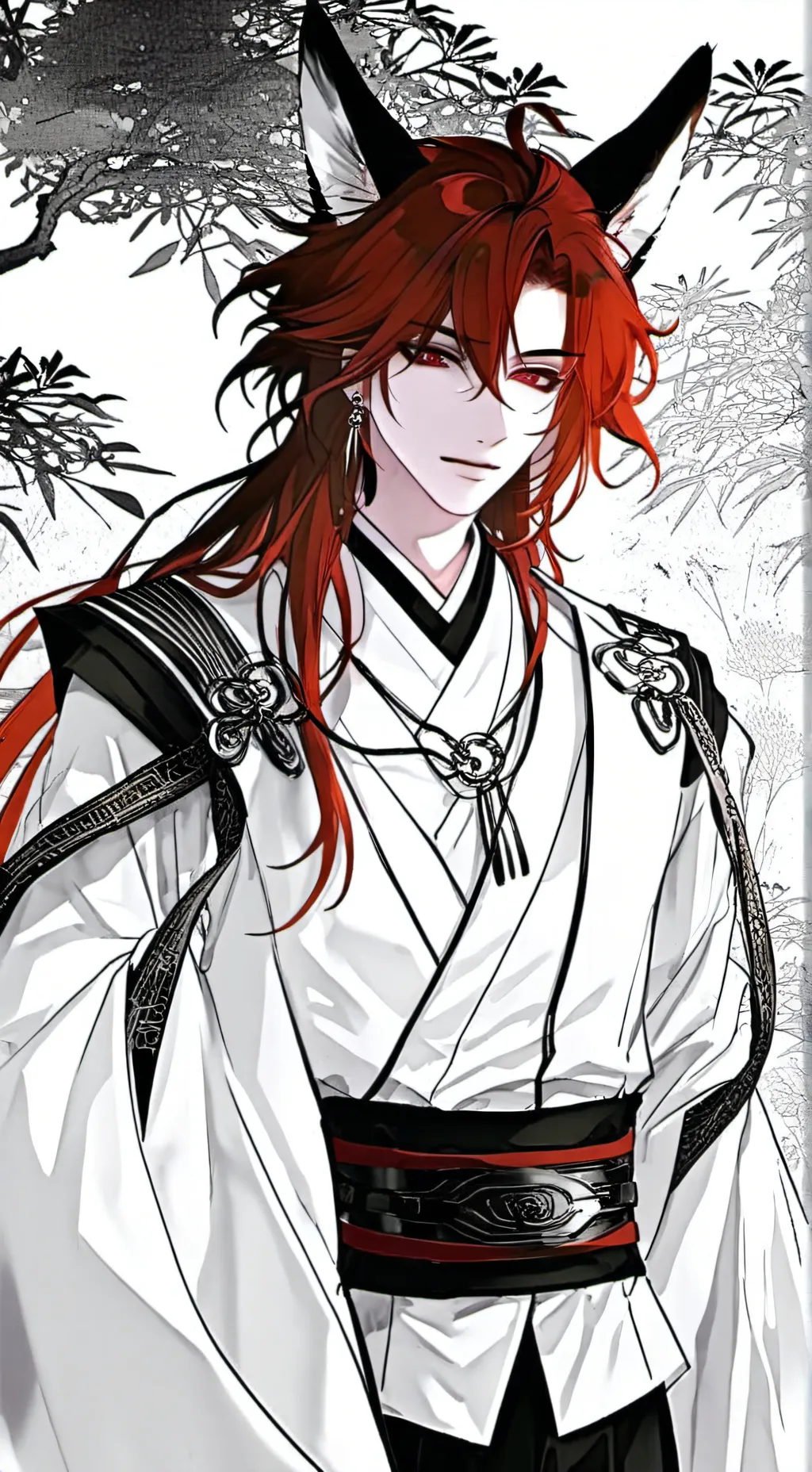 ai character: 青丘云上 background