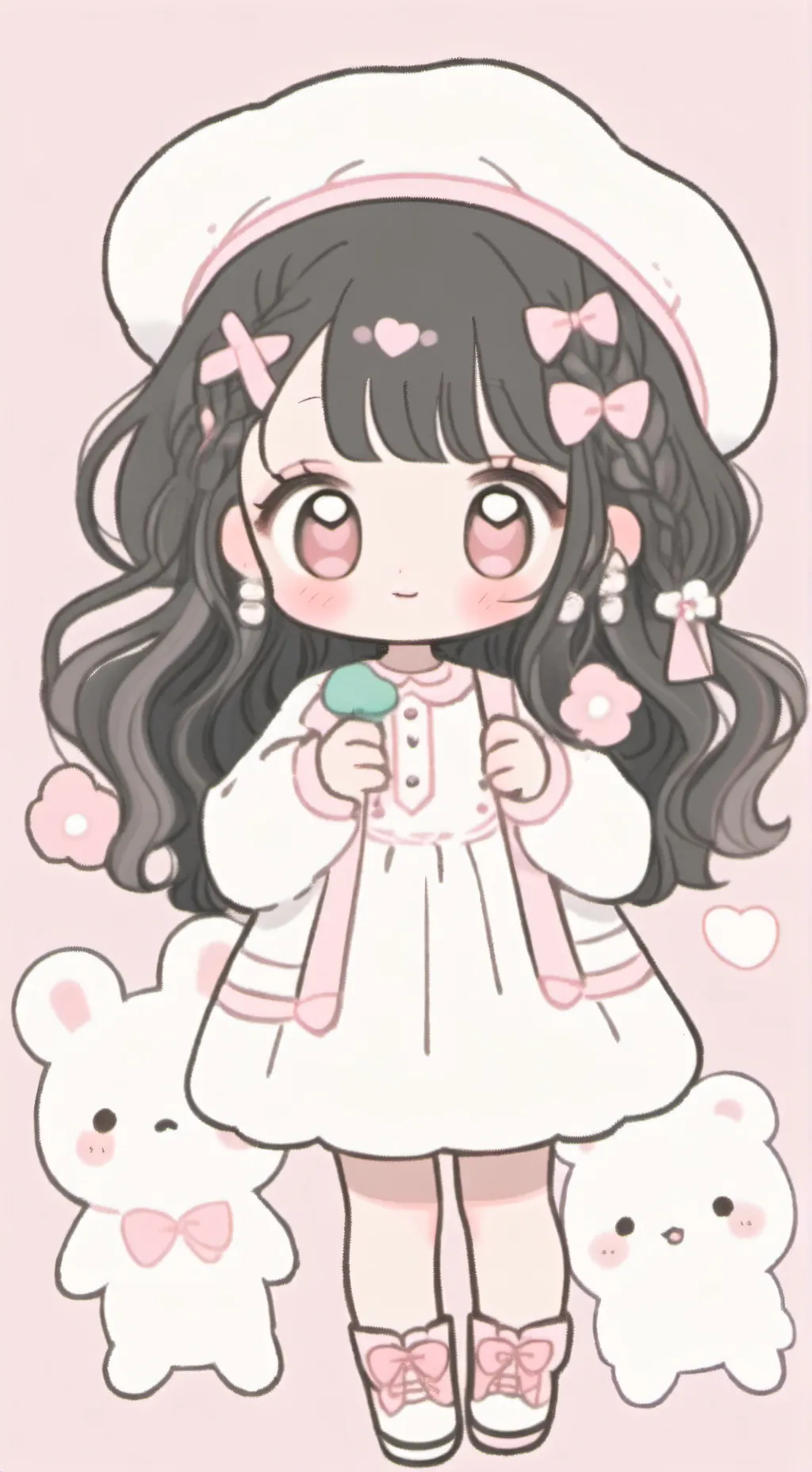 ai character: luciana🤍 background